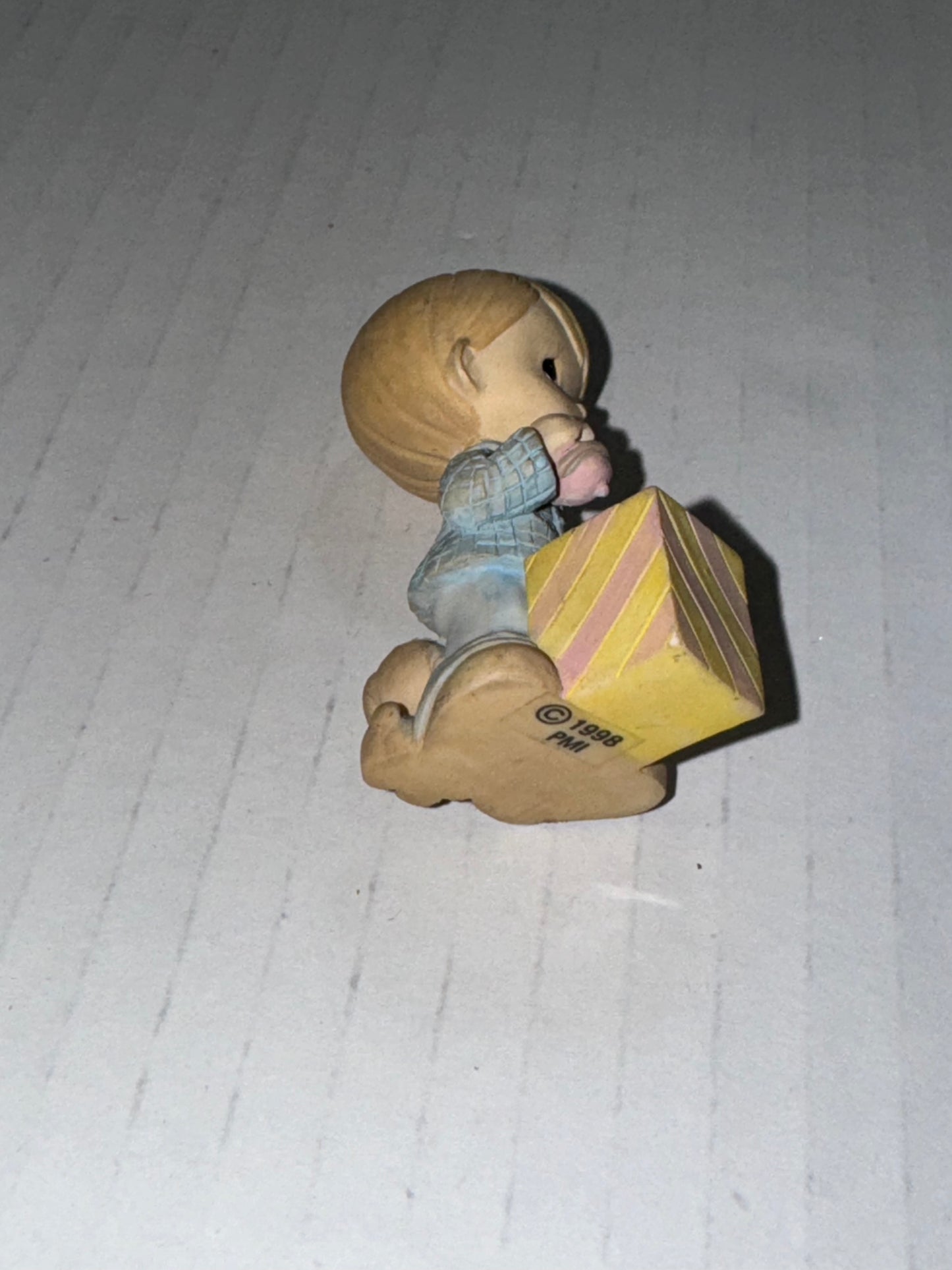 Vintage 1998 Precious Moments Little Boy Holiday Figurine with puppy