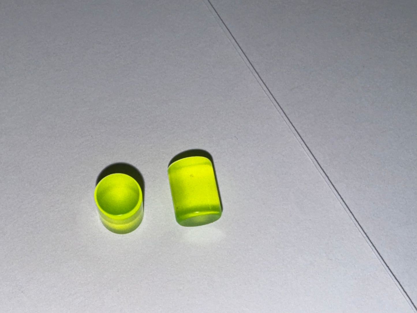 Yellow 0 Gauge Uv Acrylic Straight Plugs