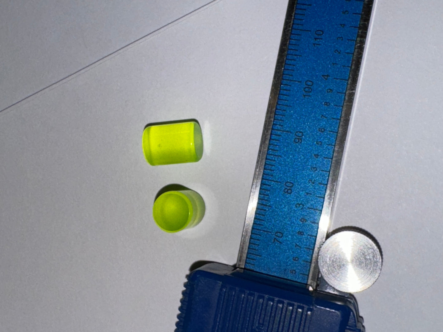 Yellow 0 Gauge Uv Acrylic Straight Plugs