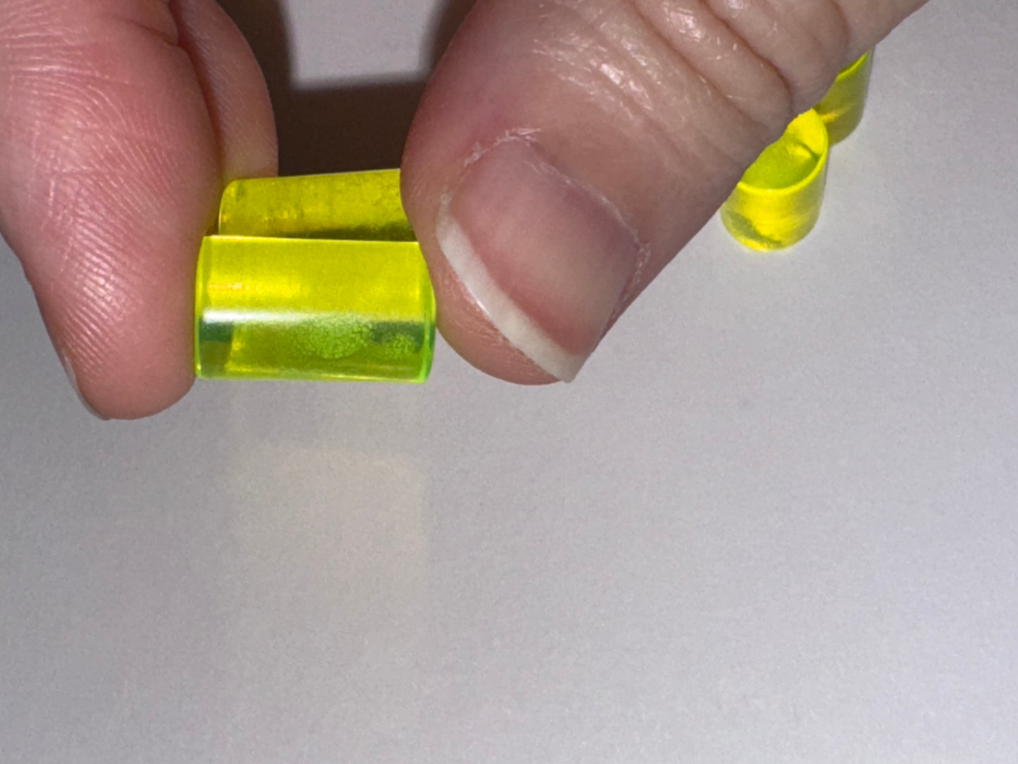 Yellow 0 Gauge Uv Acrylic Straight Plugs