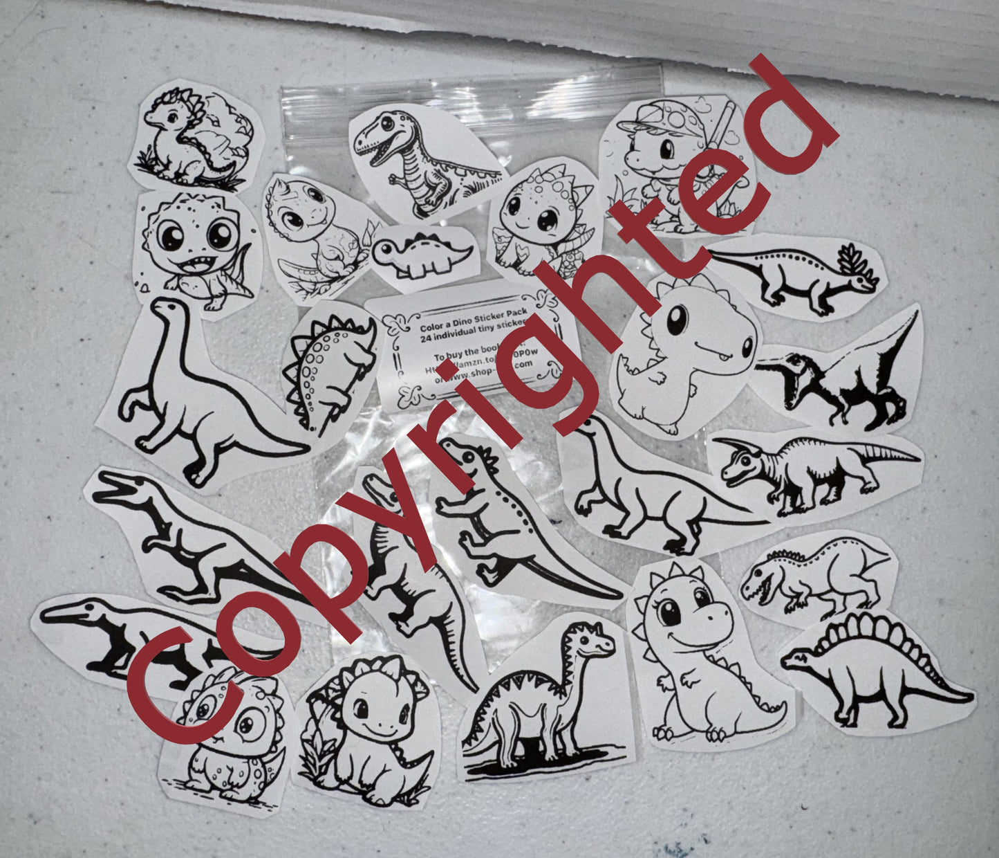 Color a Dino Stickers