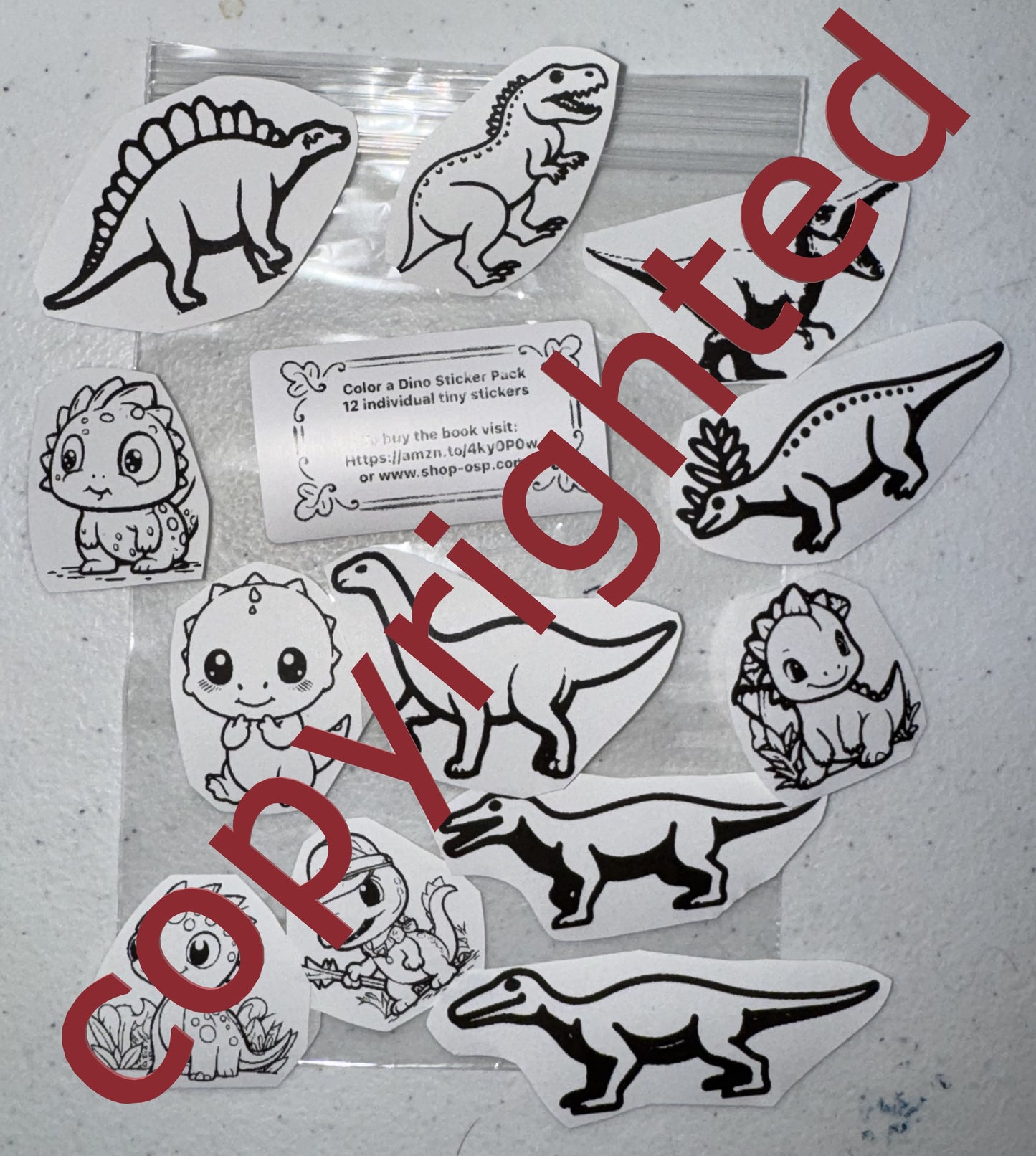 Color a Dino Stickers