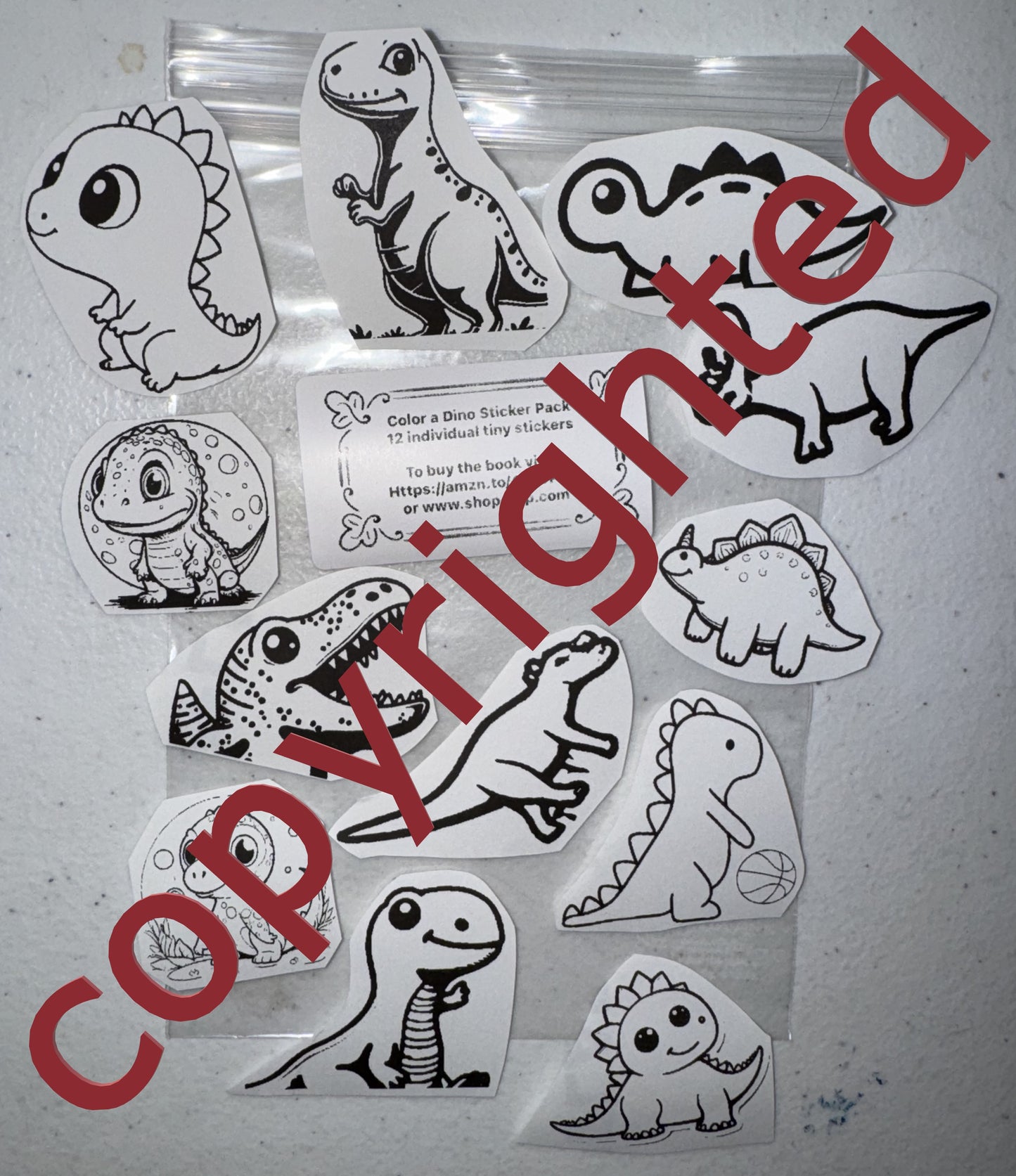 Color a Dino Stickers