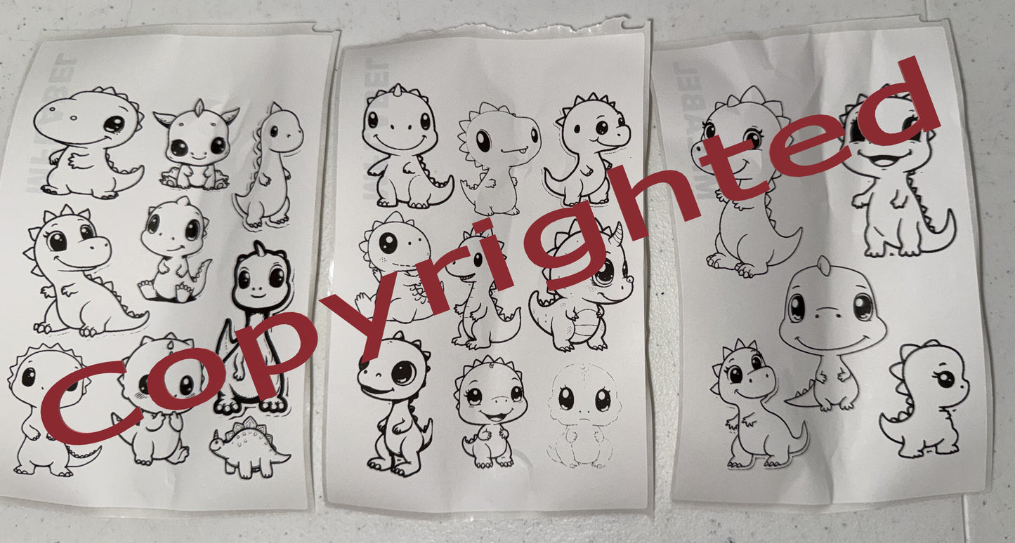 Color a Dino Stickers