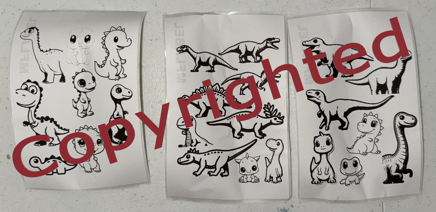 Color a Dino Stickers