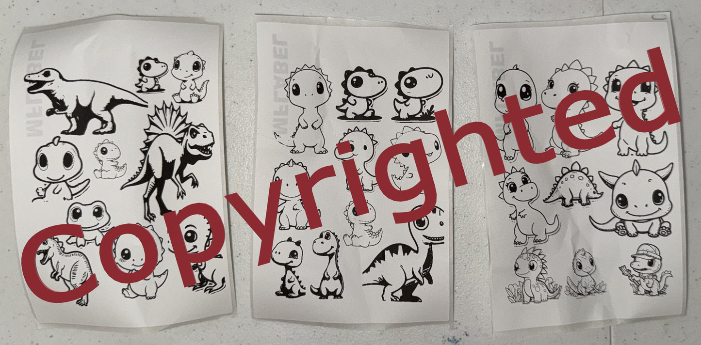 Color a Dino Stickers