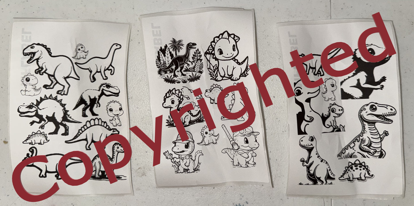 Color a Dino Stickers