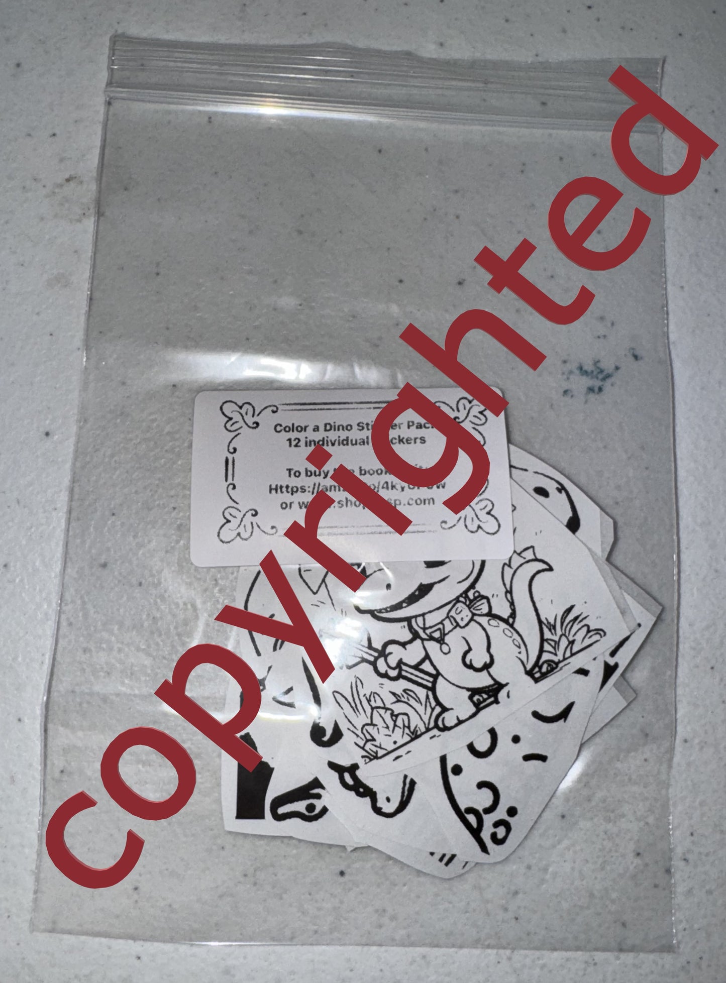 Color a Dino Stickers