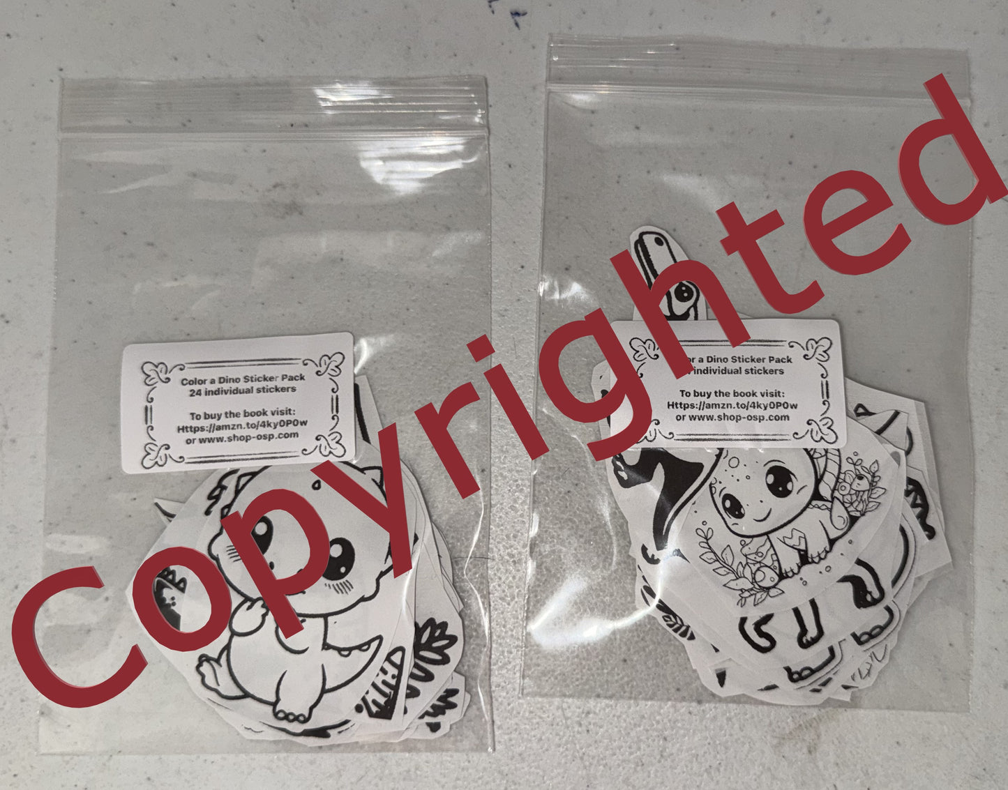 Color a Dino Stickers