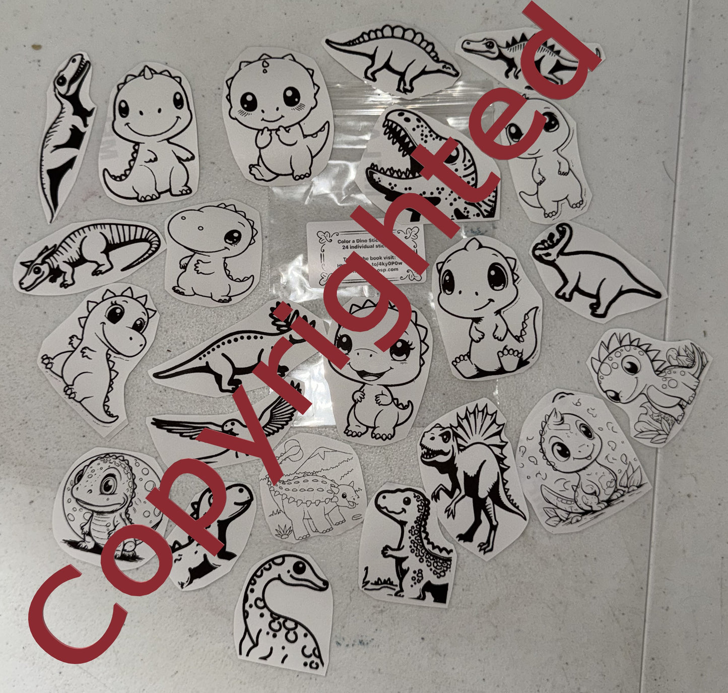 Color a Dino Stickers