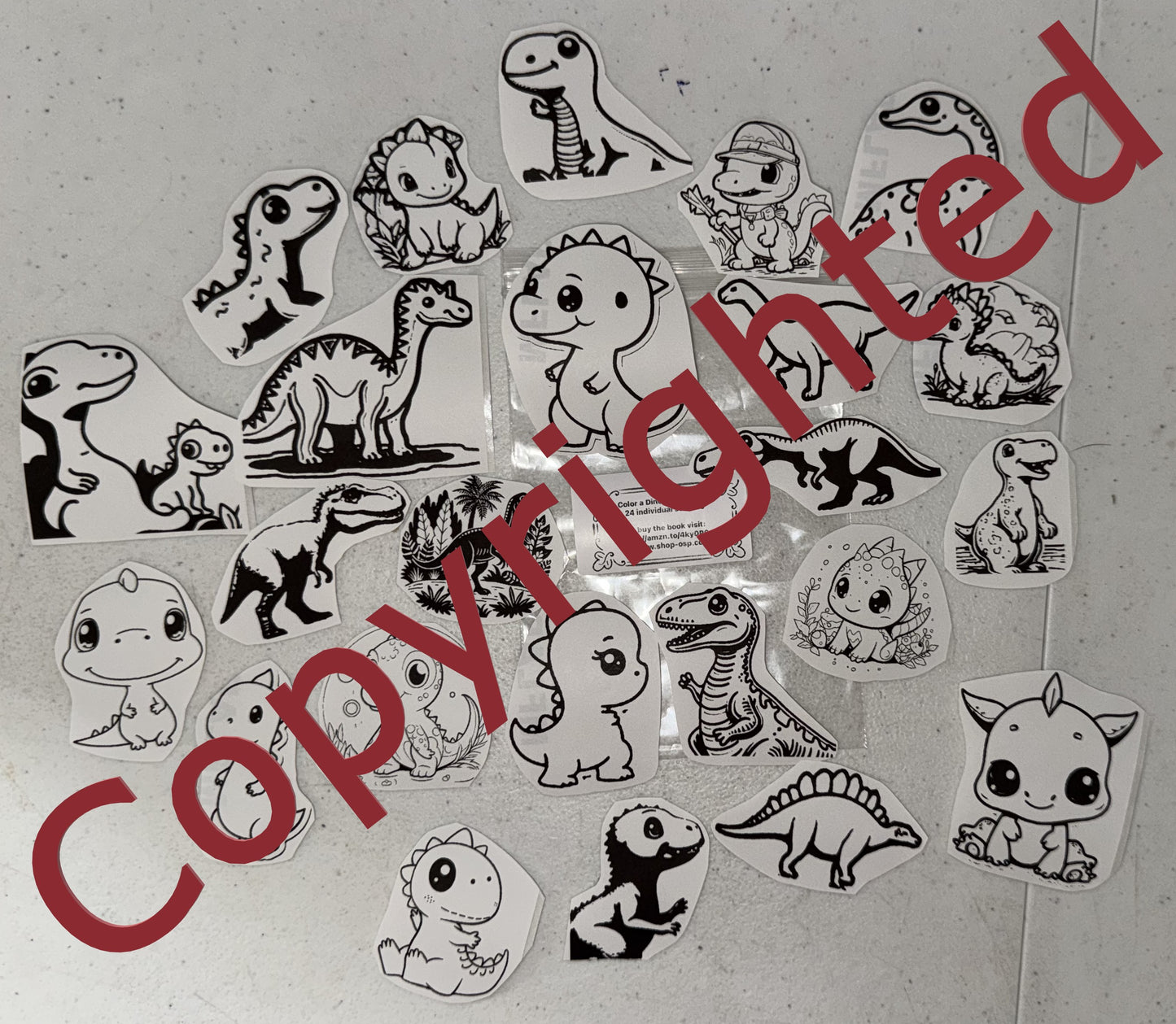 Color a Dino Stickers