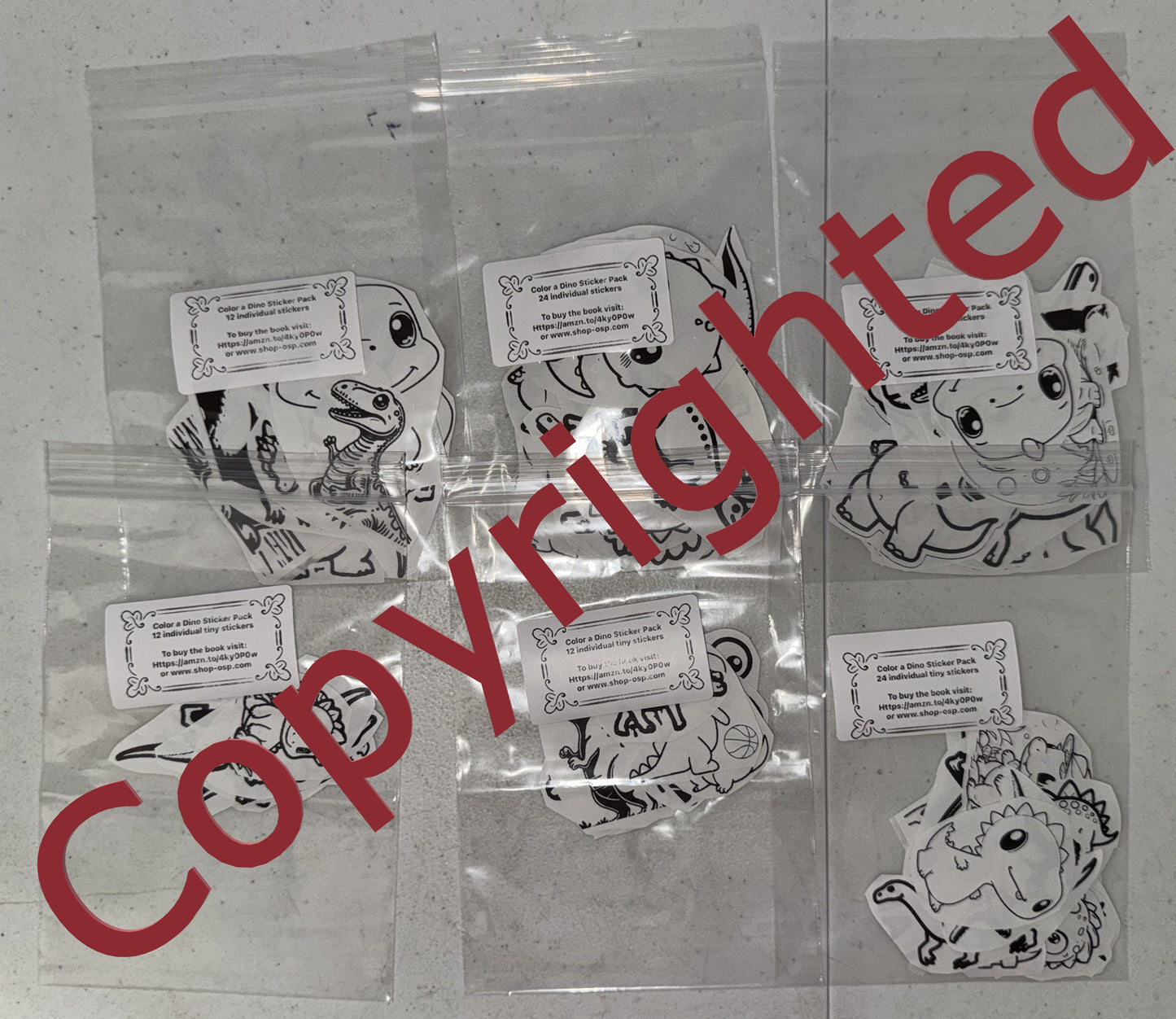 Color a Dino Stickers