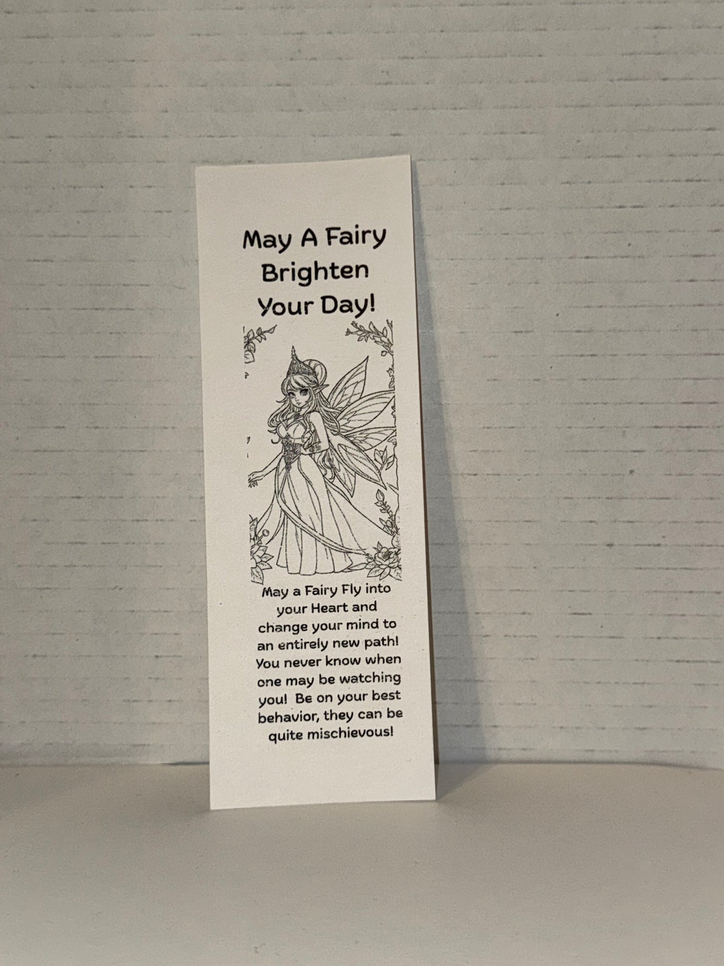 Color Your Own Fairy Bookmarks, 5 qty!