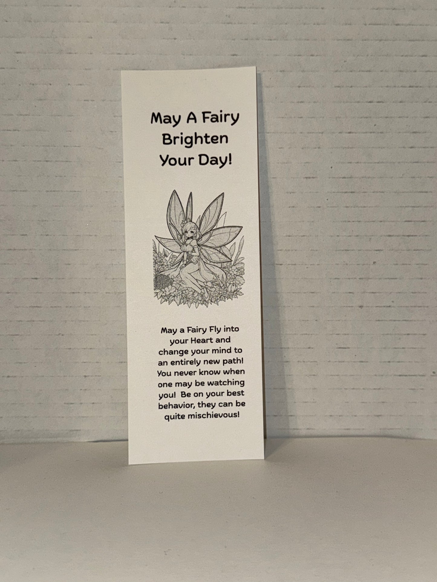 Color Your Own Fairy Bookmarks, 5 qty!