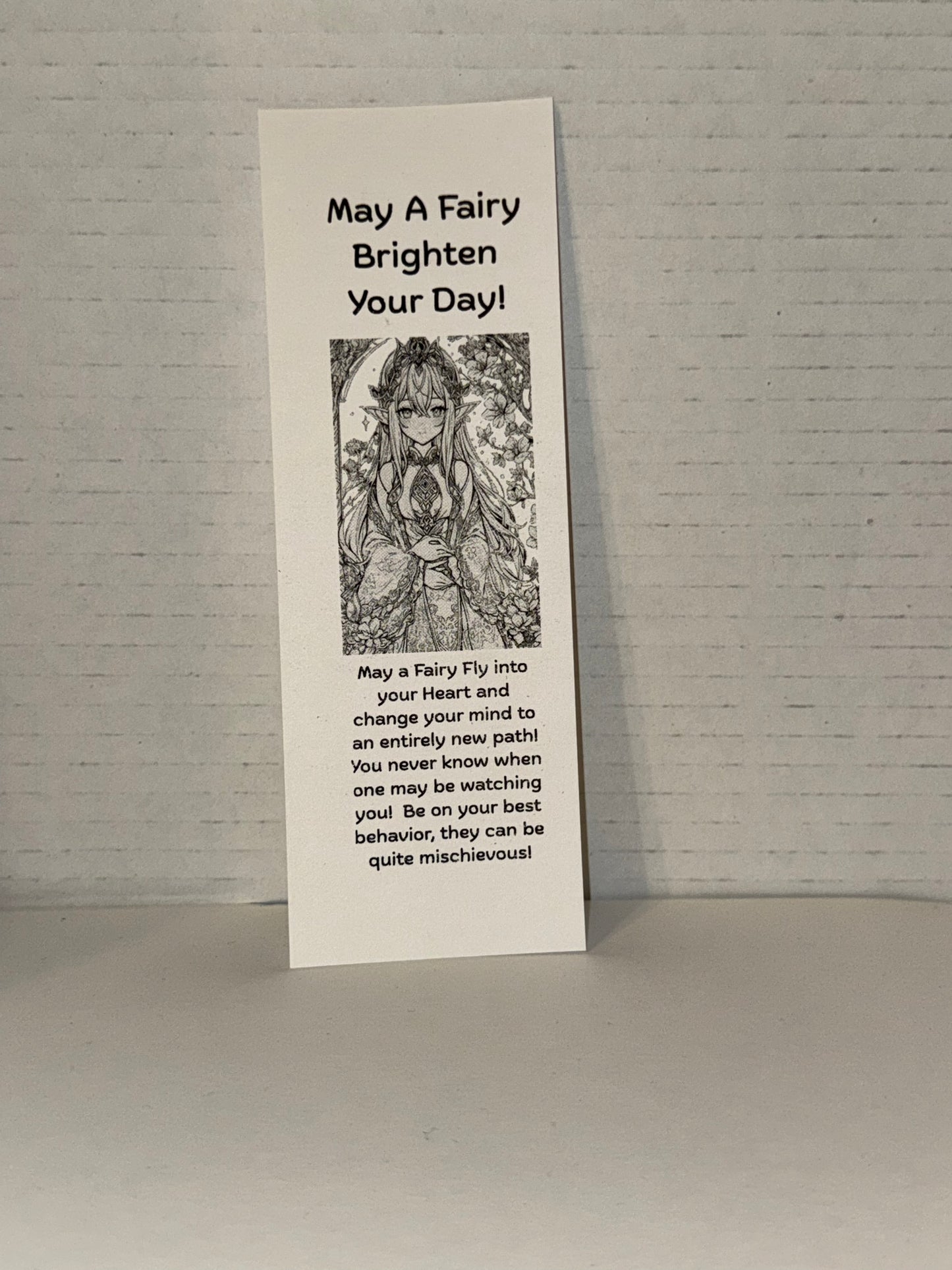 Color Your Own Fairy Bookmarks, 5 qty!