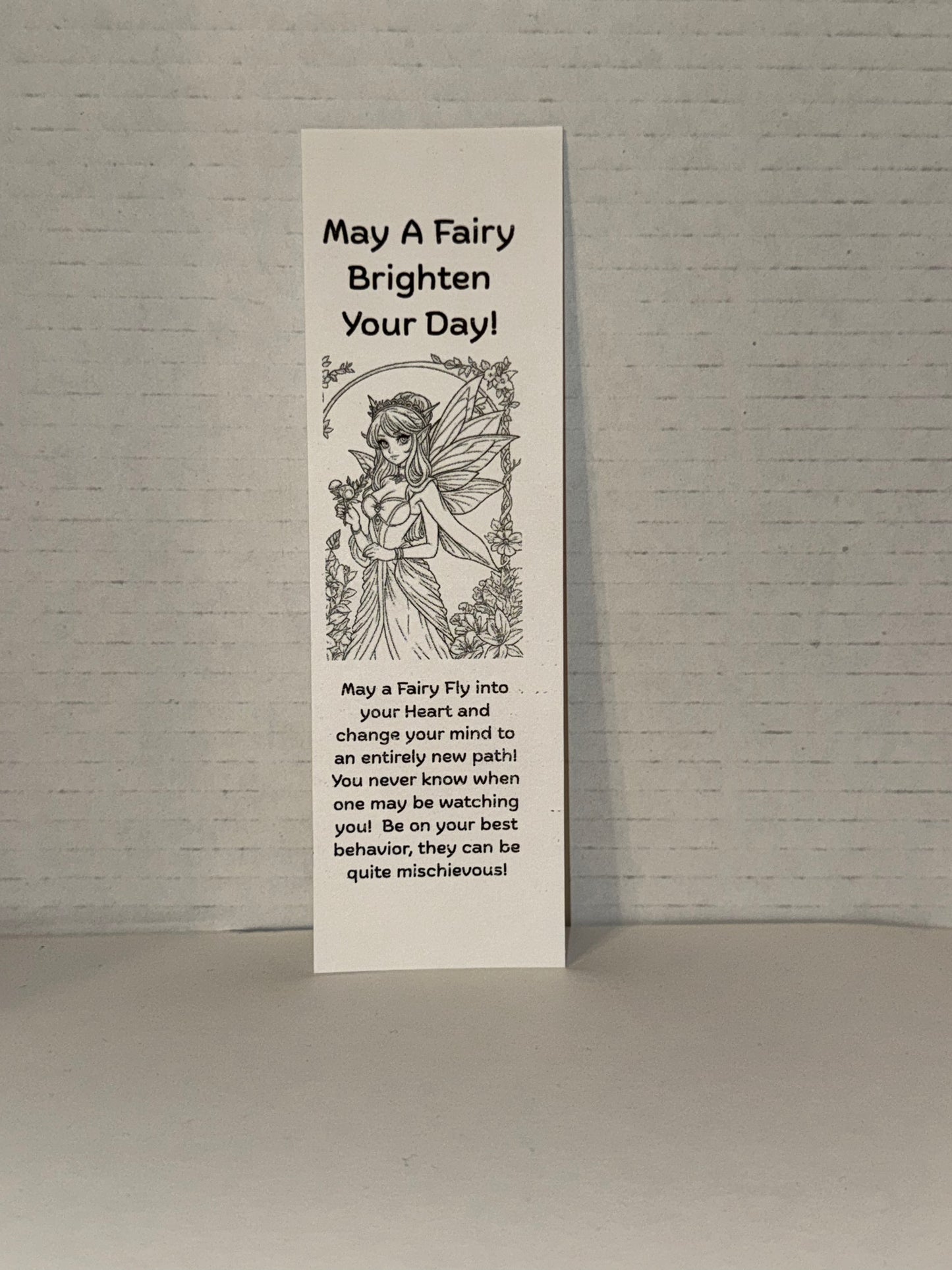 Color Your Own Fairy Bookmarks, 5 qty!