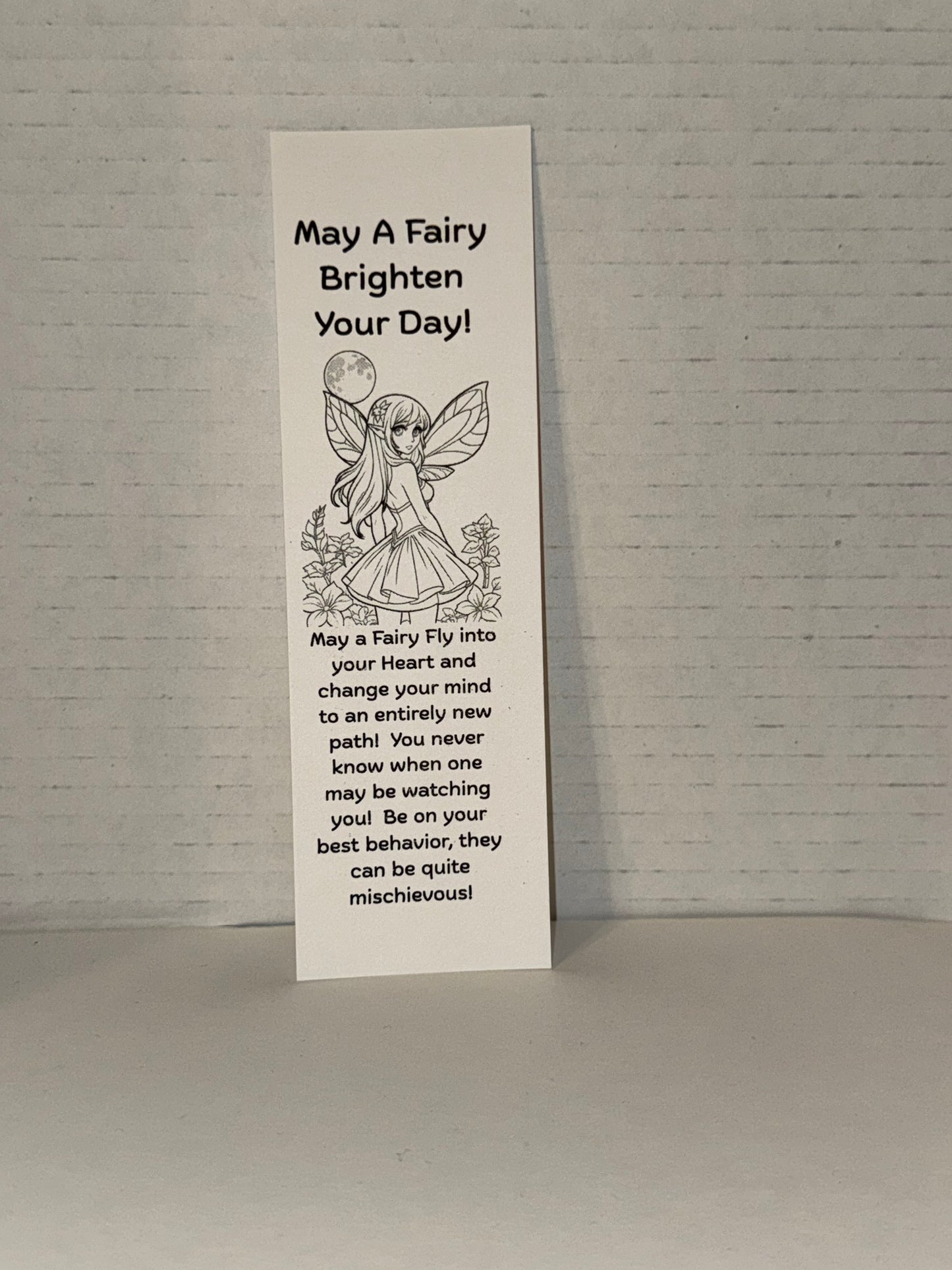 Color Your Own Fairy Bookmarks, 5 qty!