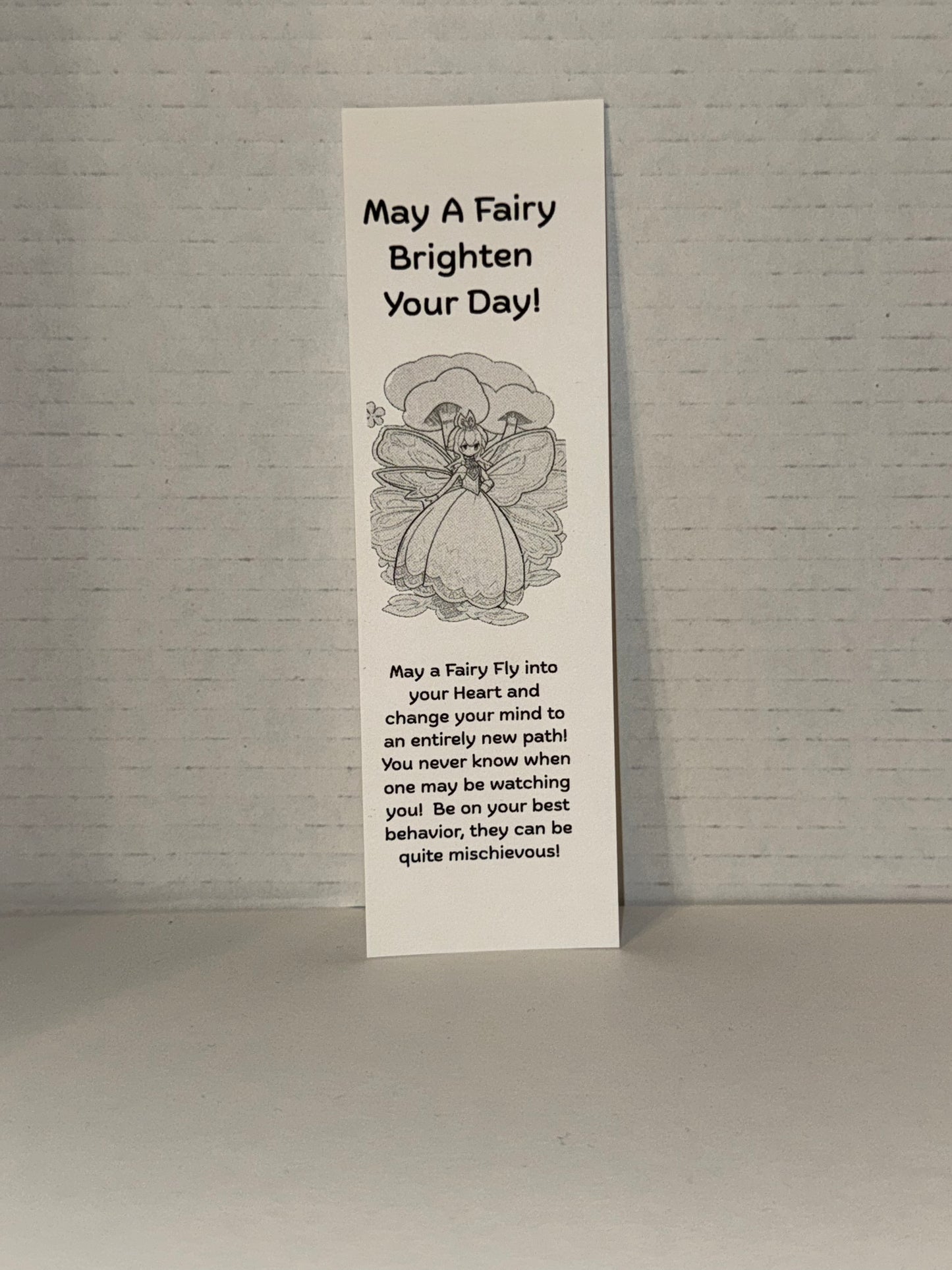 Color Your Own Fairy Bookmarks, 5 qty!