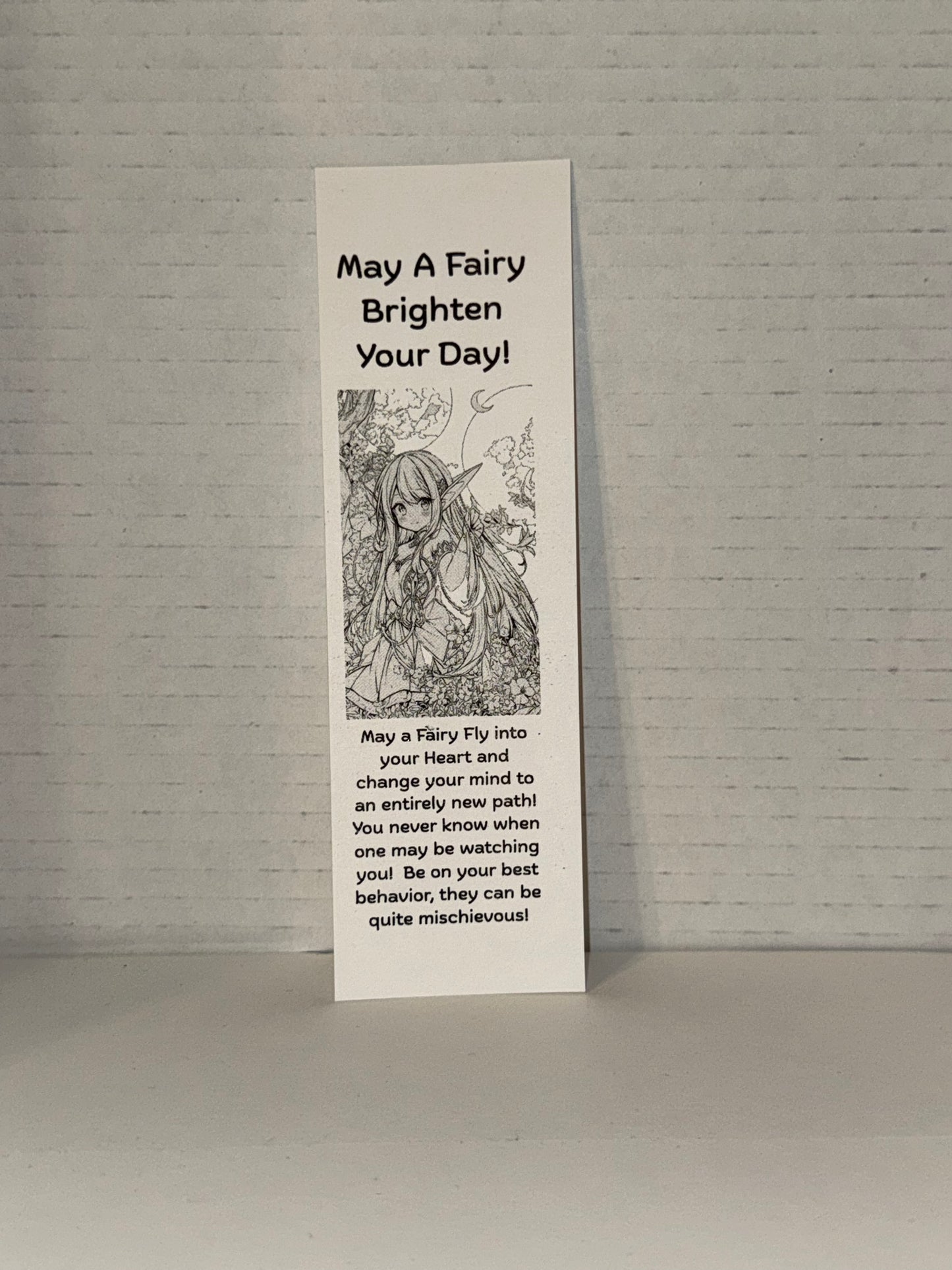Color Your Own Fairy Bookmarks, 5 qty!