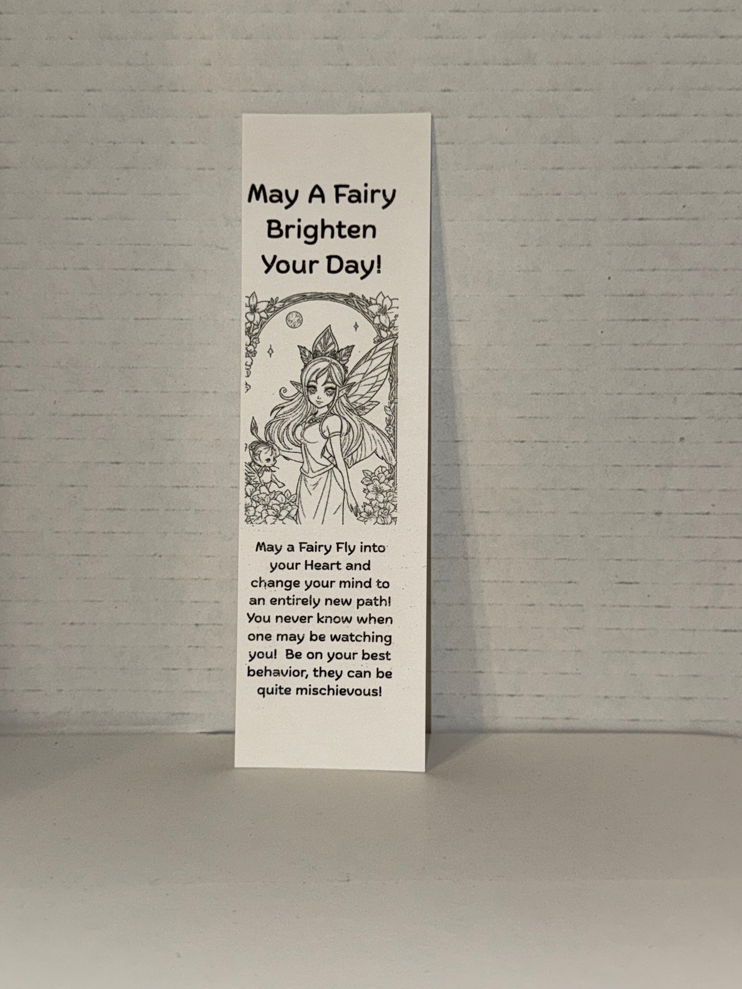 Color Your Own Fairy Bookmarks, 5 qty!