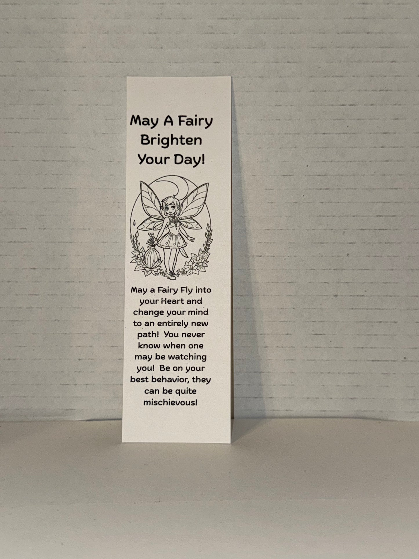 Color Your Own Fairy Bookmarks, 5 qty!