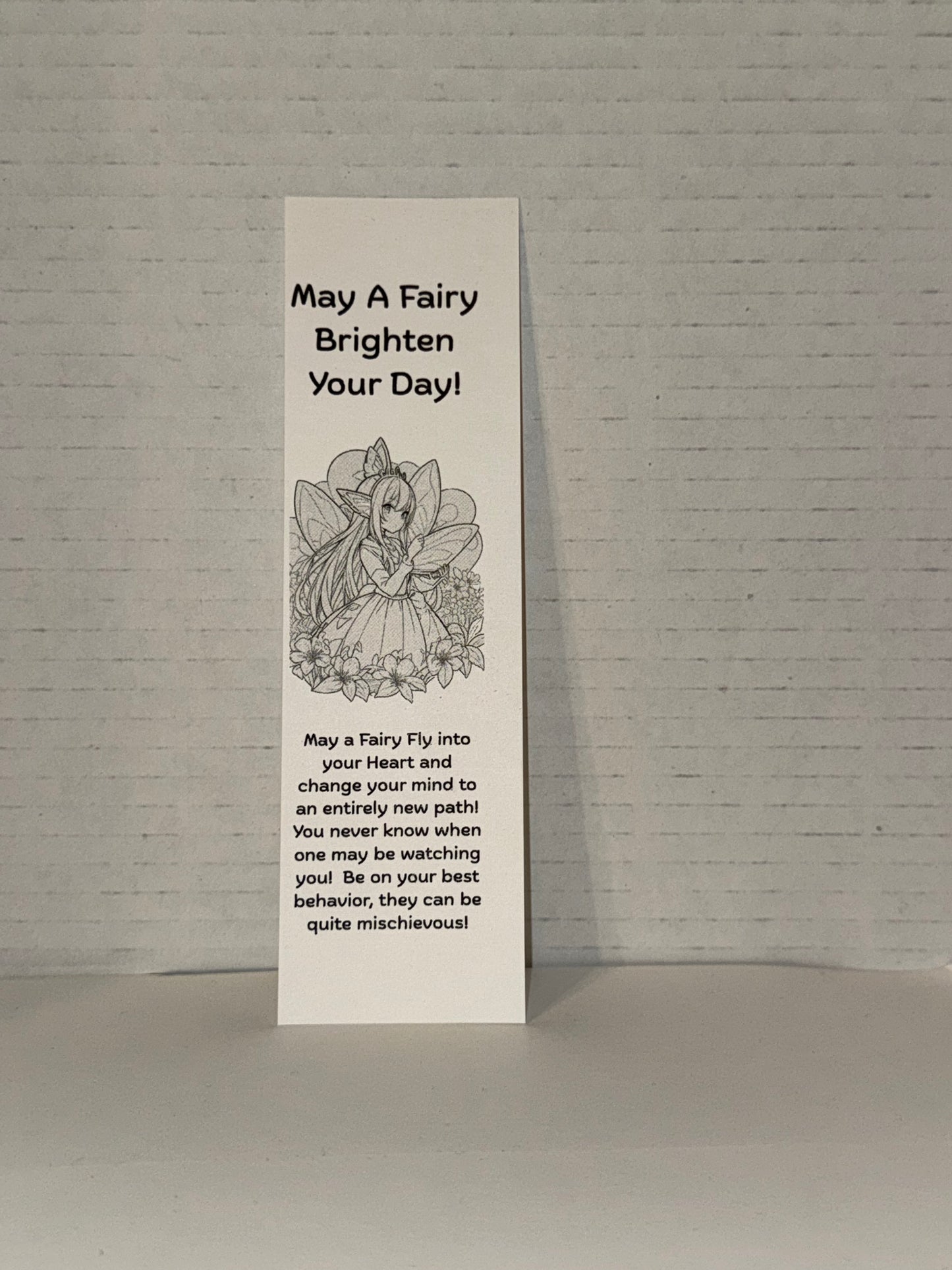 Color Your Own Fairy Bookmarks, 5 qty!