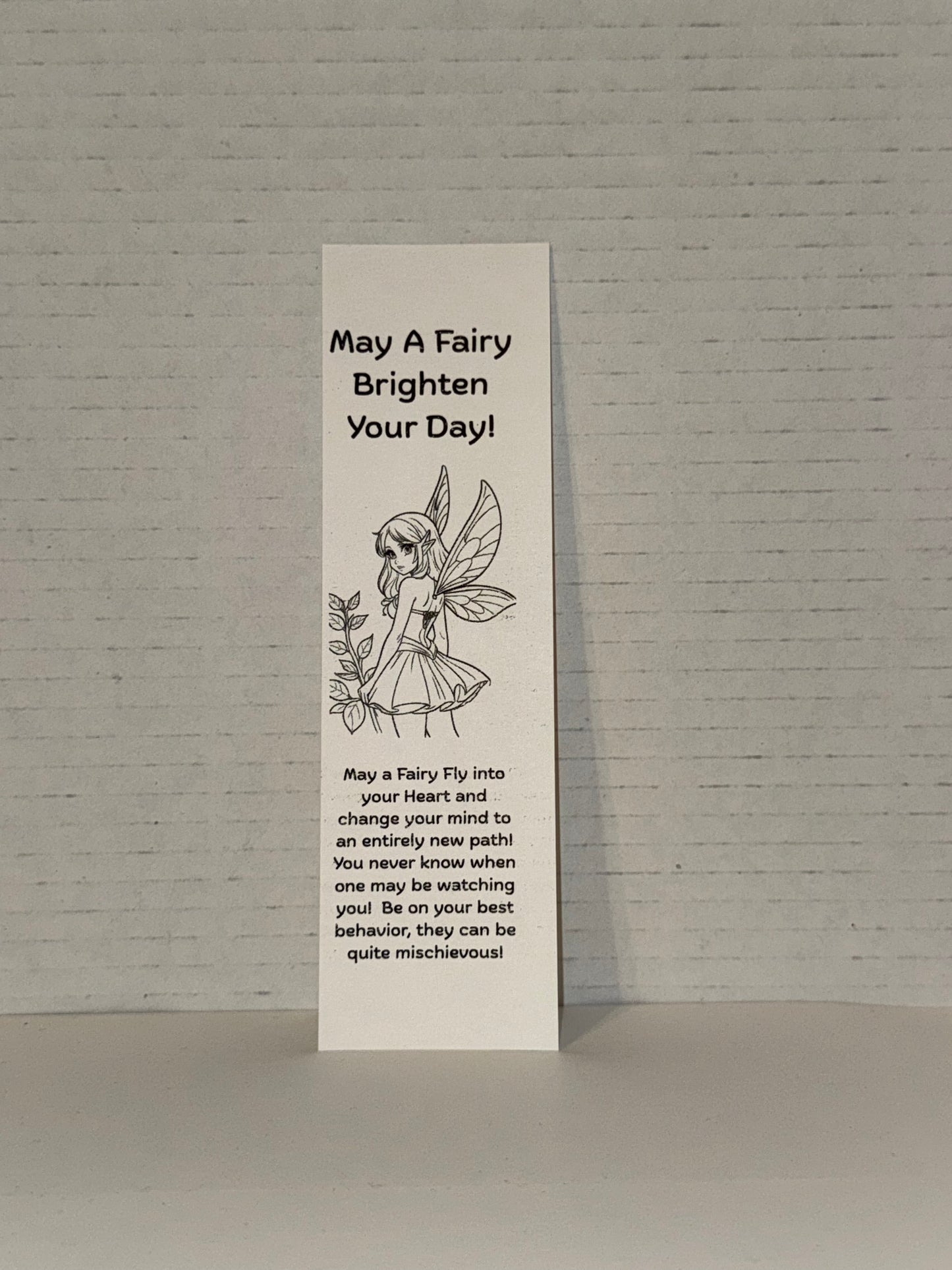 Color Your Own Fairy Bookmarks, 5 qty!