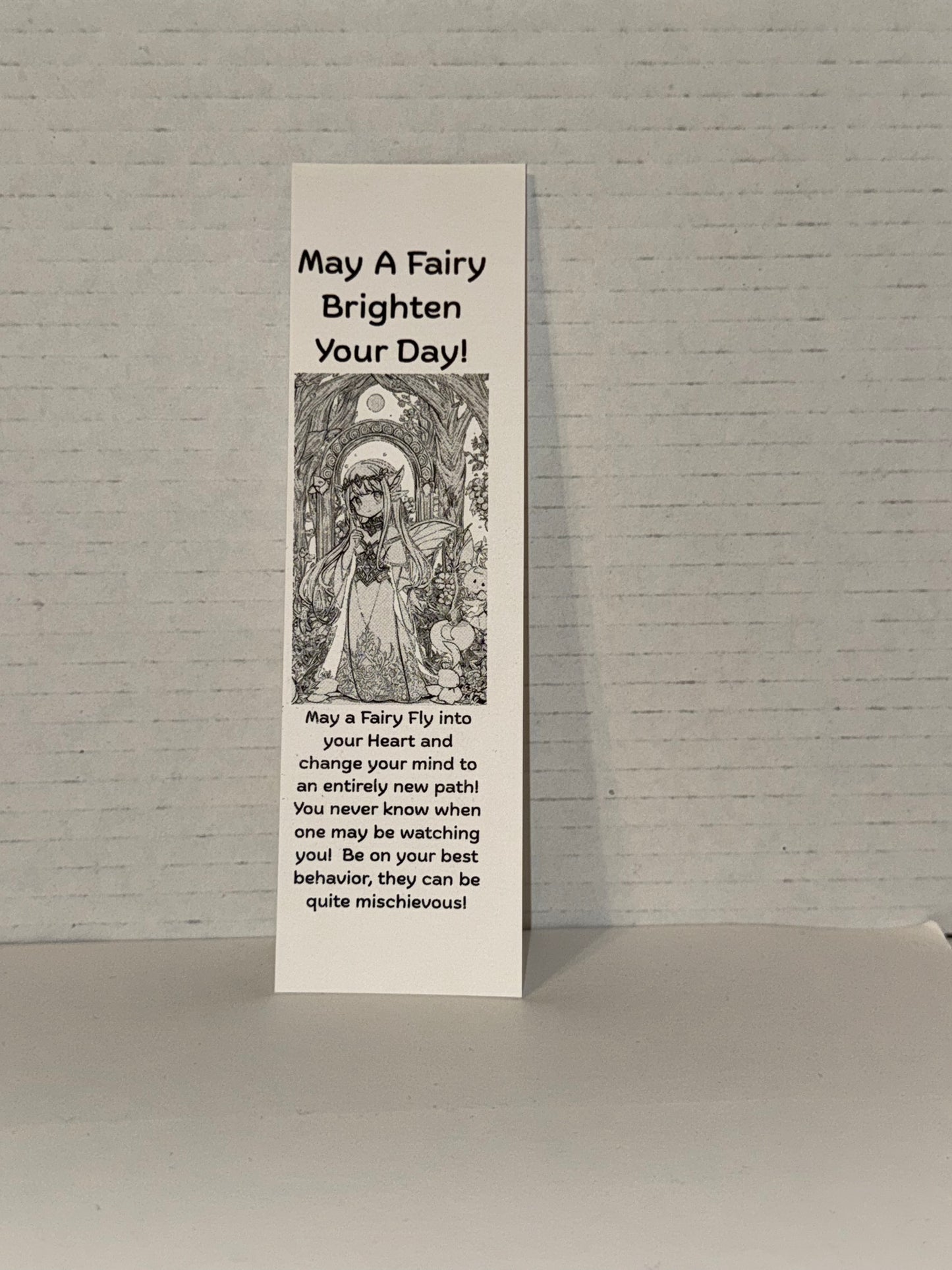 Color Your Own Fairy Bookmarks, 5 qty!
