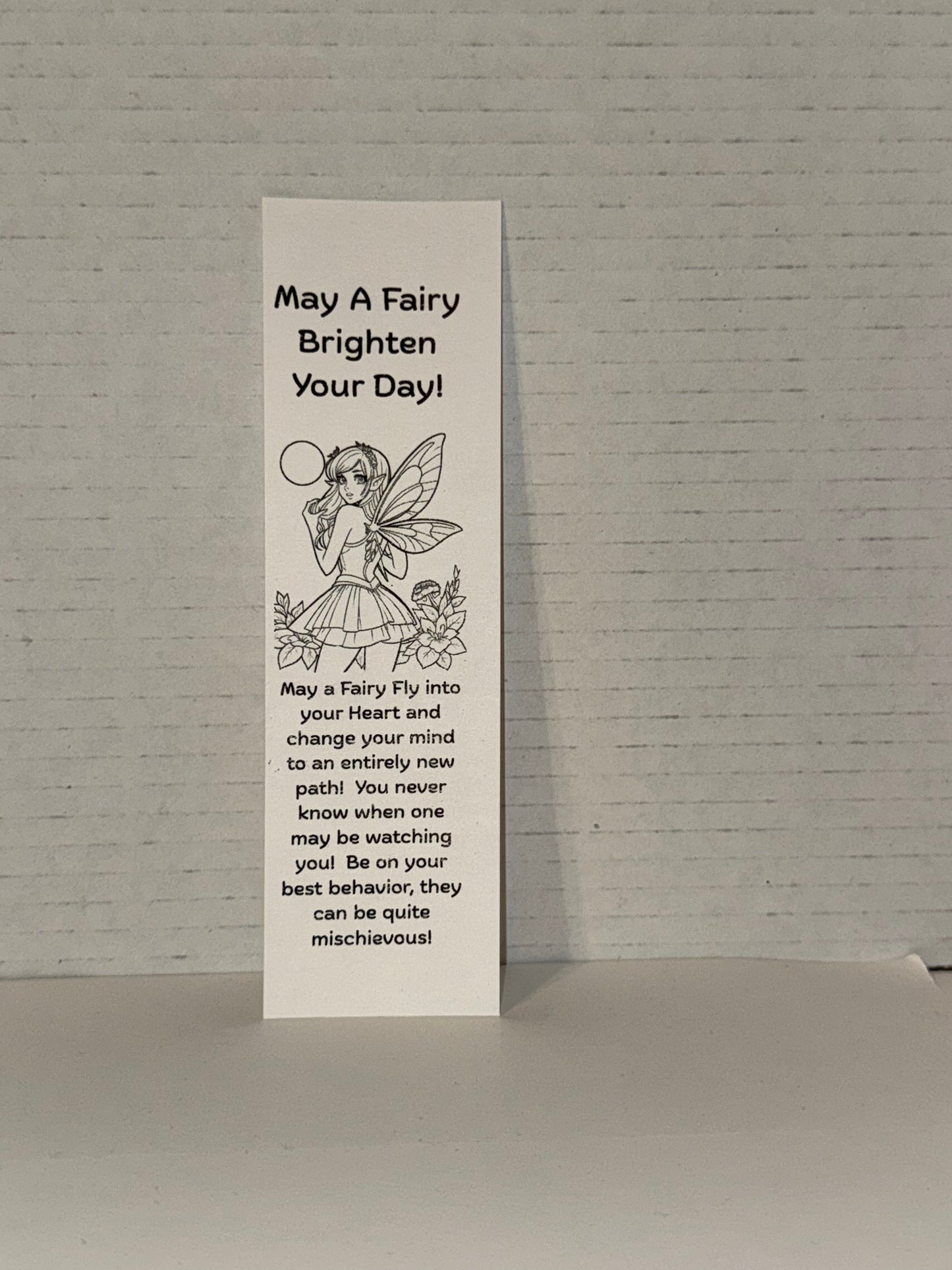 Color Your Own Fairy Bookmarks, 5 qty!