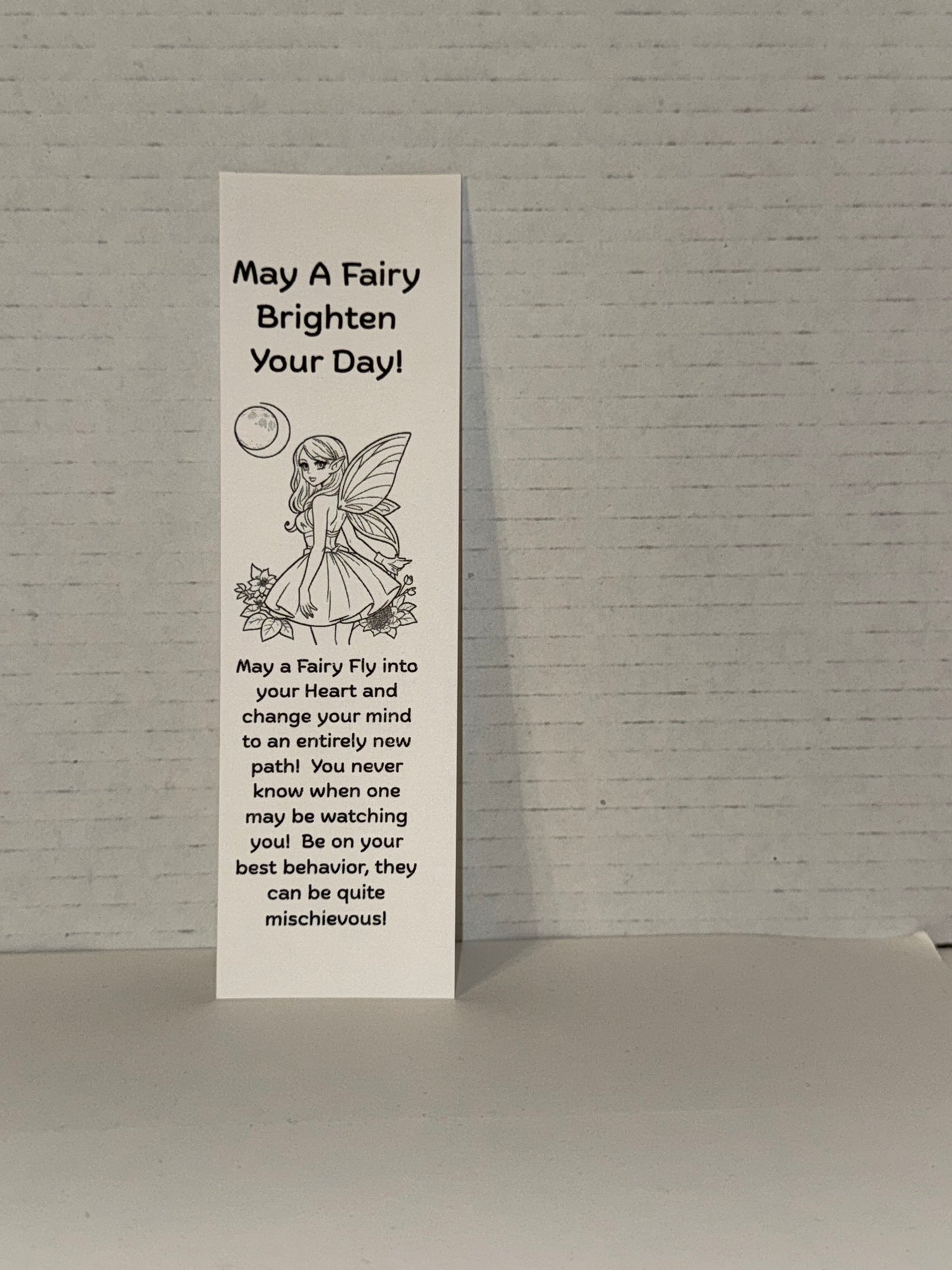 Color Your Own Fairy Bookmarks, 5 qty!