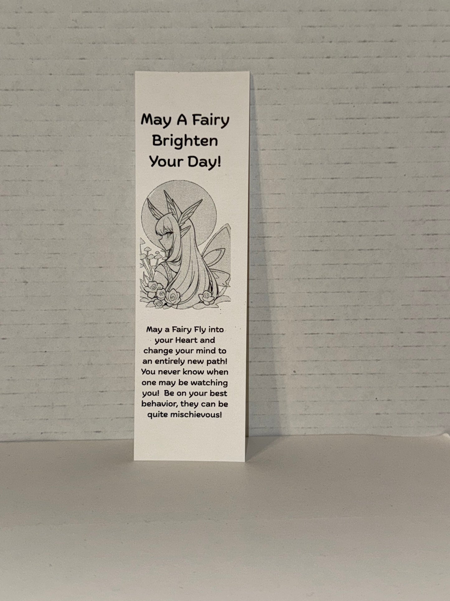 Color Your Own Fairy Bookmarks, 5 qty!