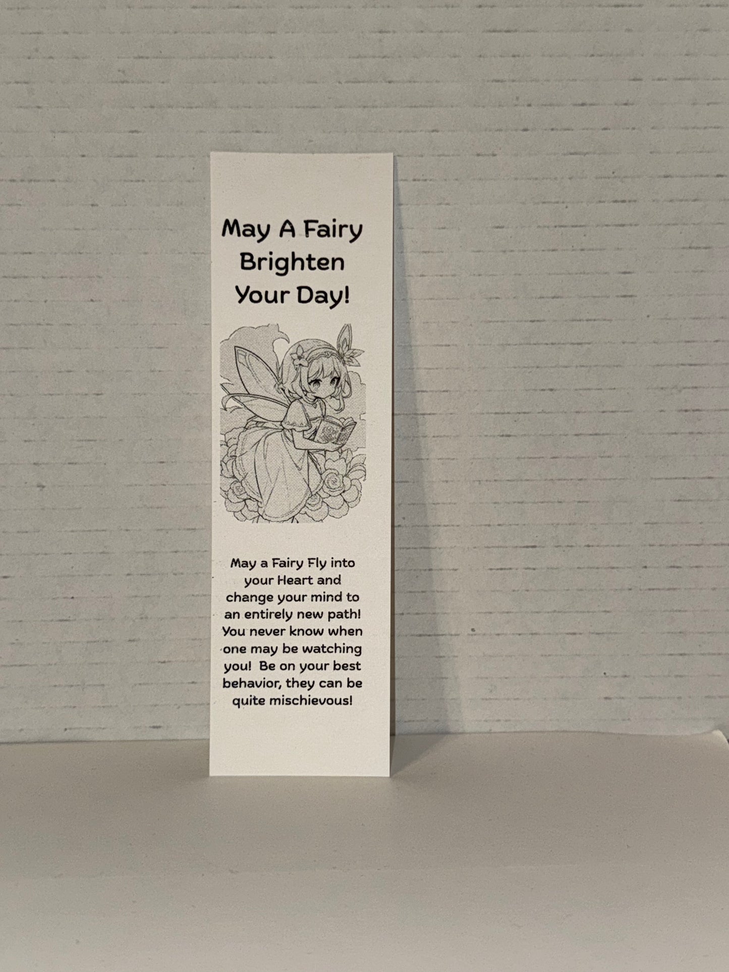 Color Your Own Fairy Bookmarks, 5 qty!