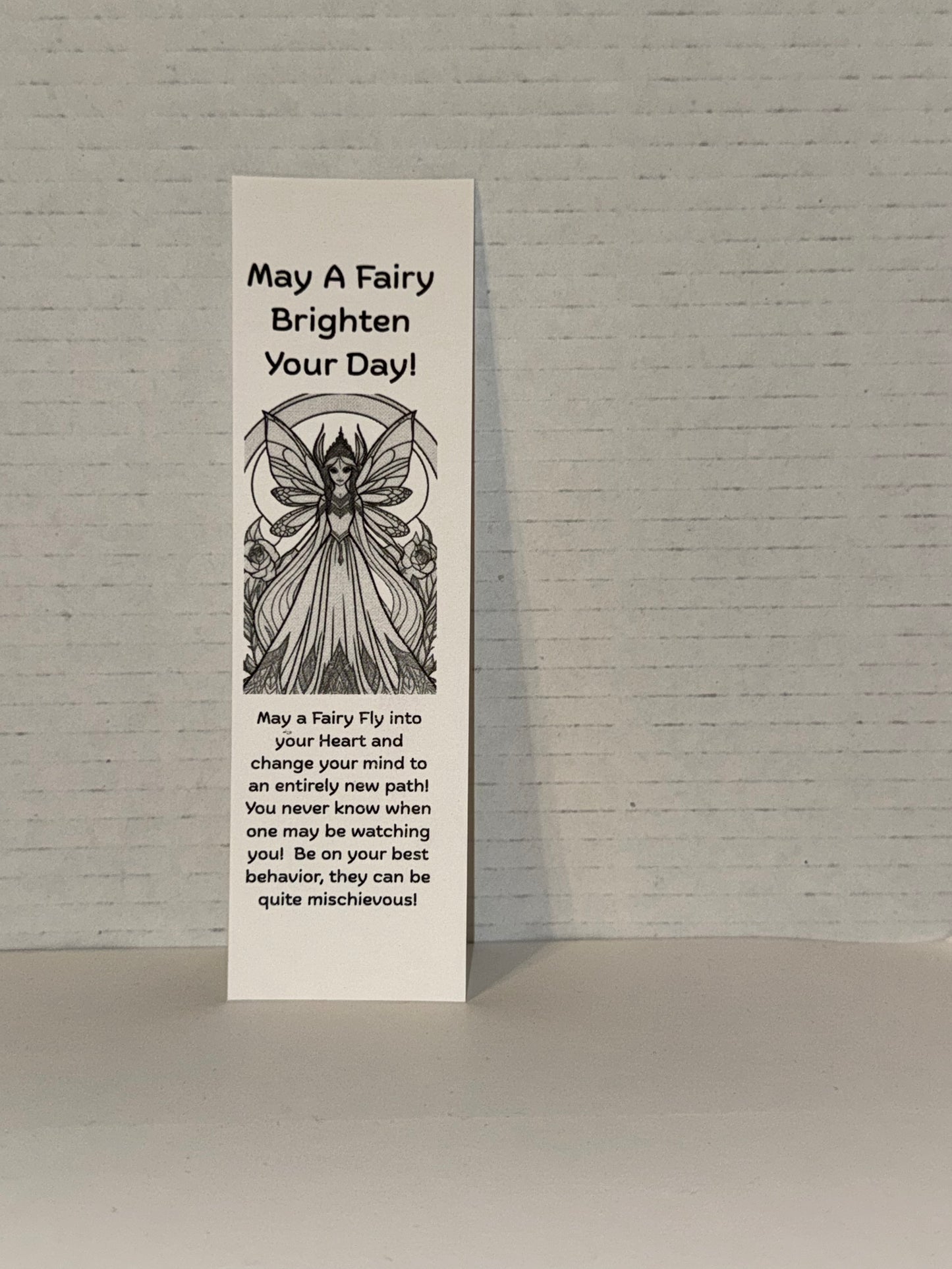 Color Your Own Fairy Bookmarks, 5 qty!