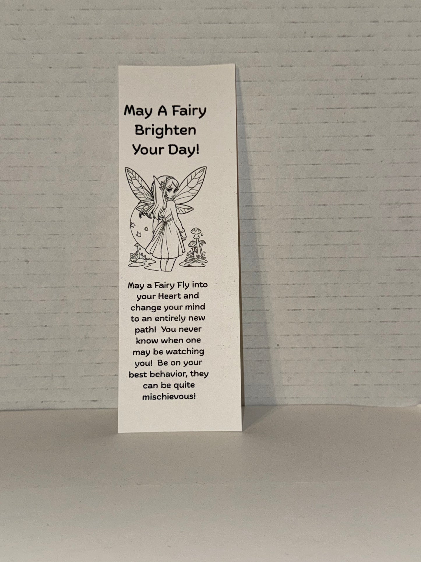Color Your Own Fairy Bookmarks, 5 qty!