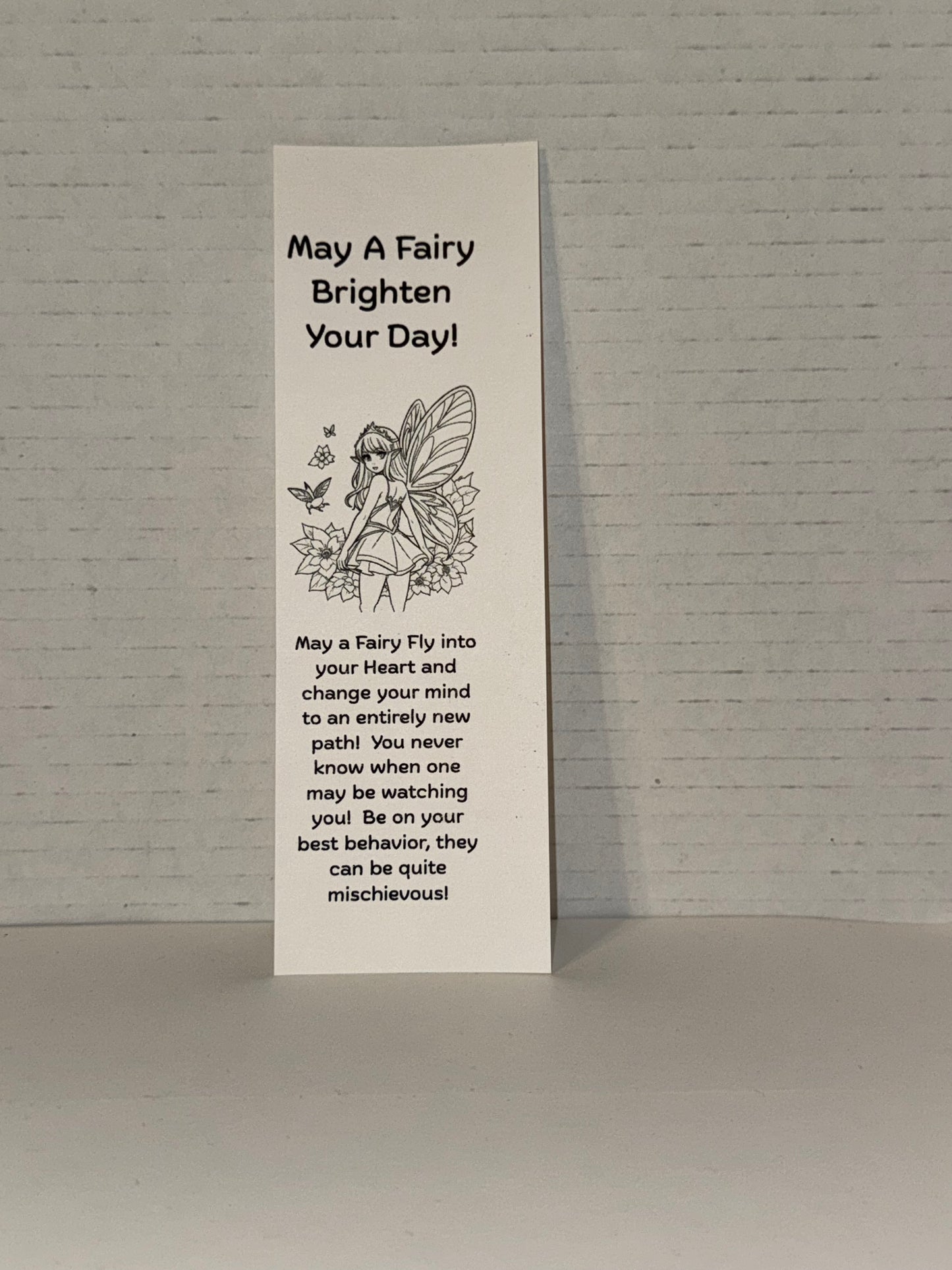 Color Your Own Fairy Bookmarks, 5 qty!