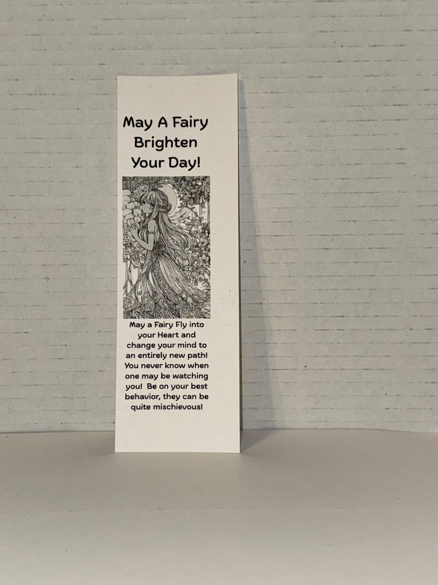 Color Your Own Fairy Bookmarks, 5 qty!