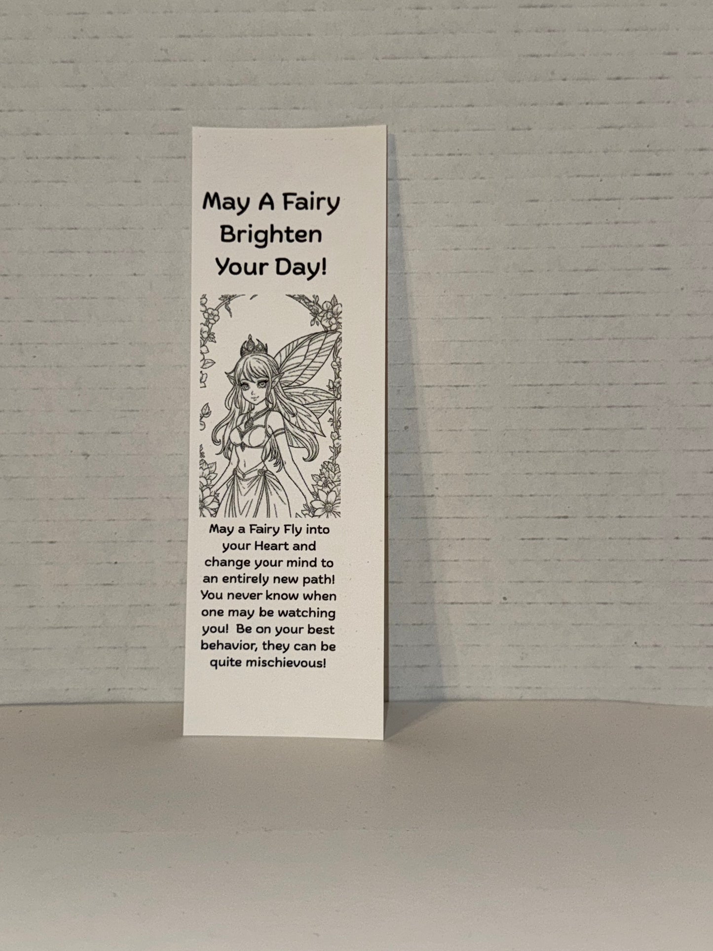Color Your Own Fairy Bookmarks, 5 qty!