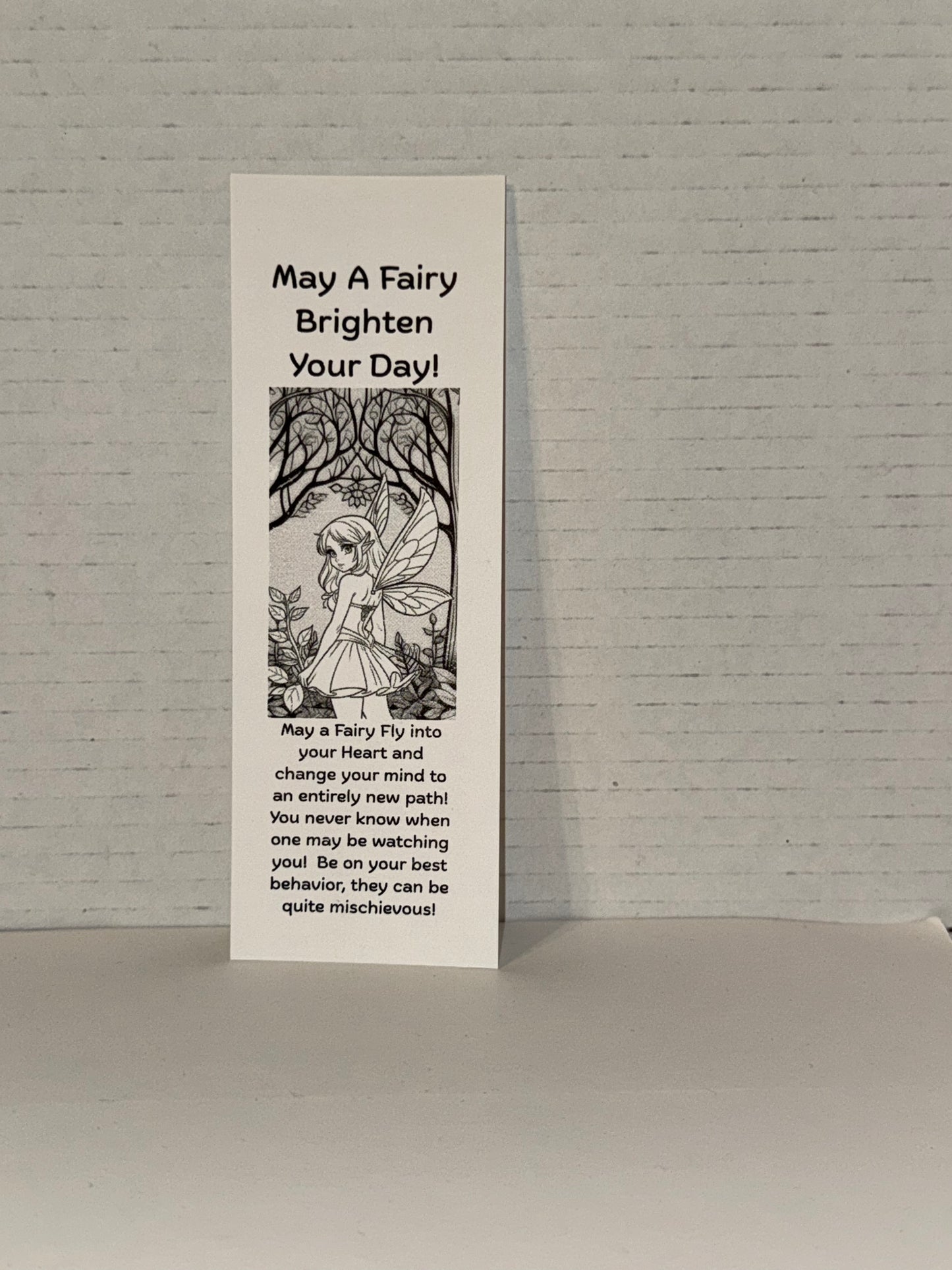 Color Your Own Fairy Bookmarks, 5 qty!