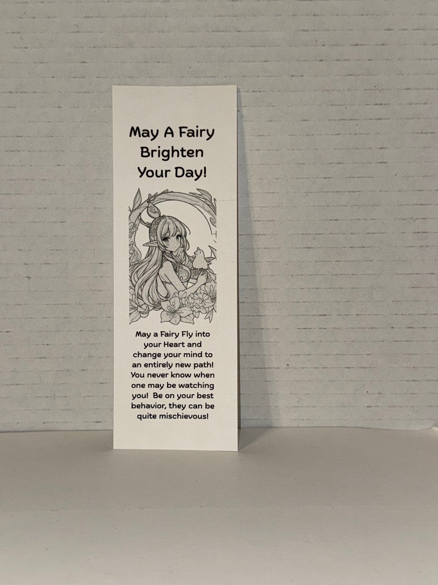 Color Your Own Fairy Bookmarks, 5 qty!