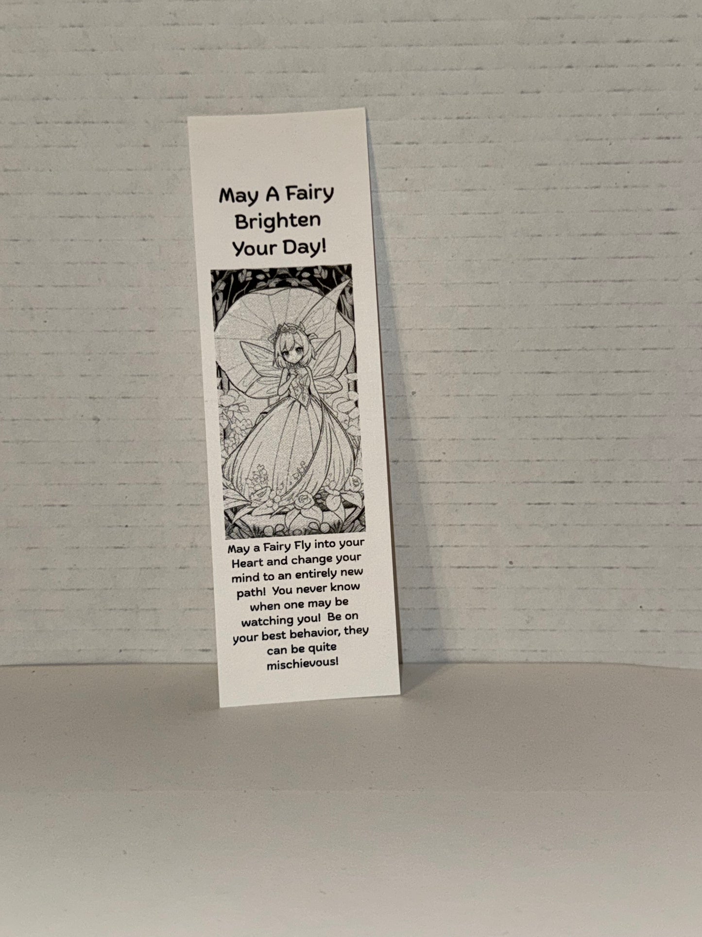 Color Your Own Fairy Bookmarks, 5 qty!