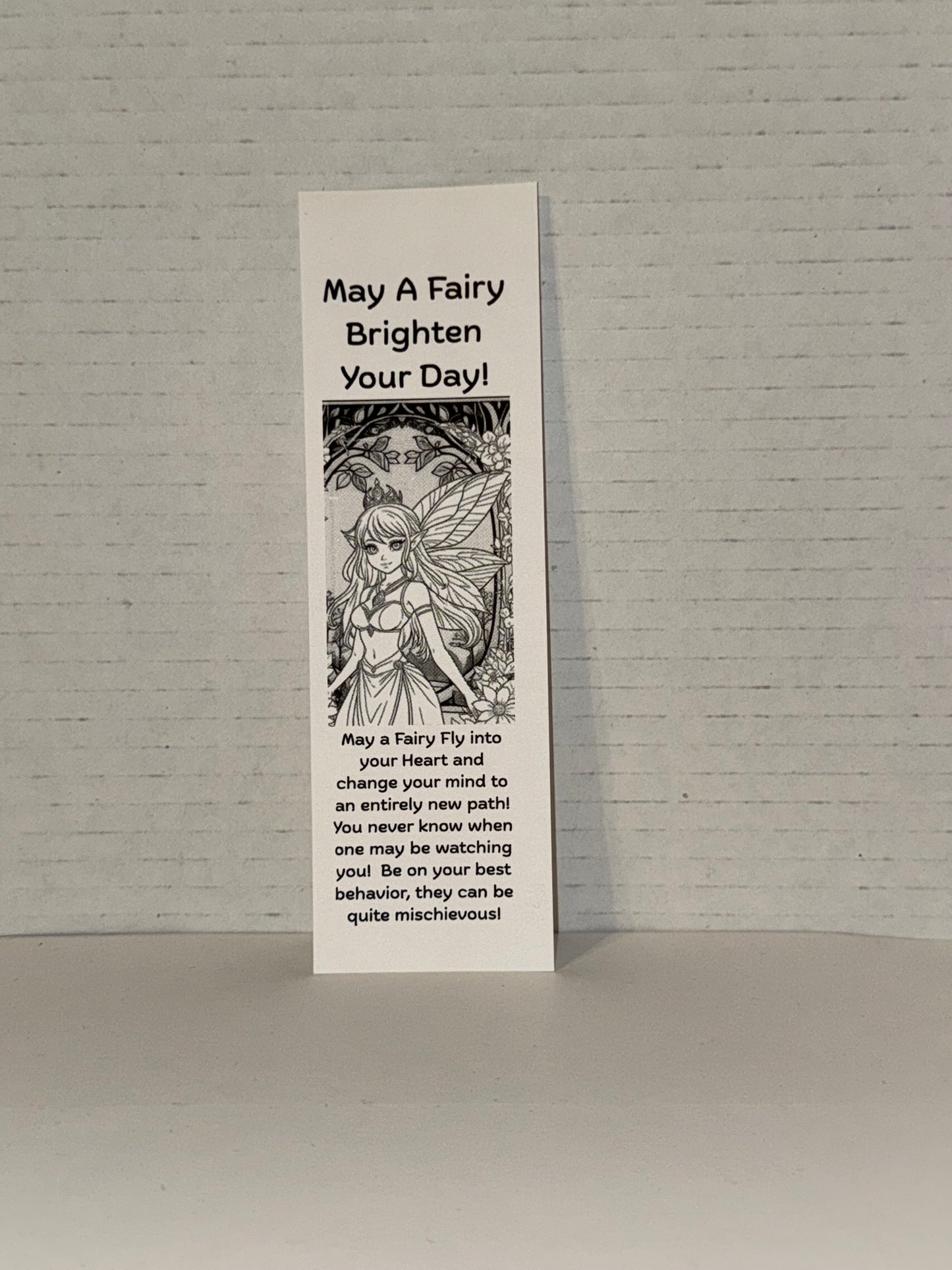 Color Your Own Fairy Bookmarks, 5 qty!
