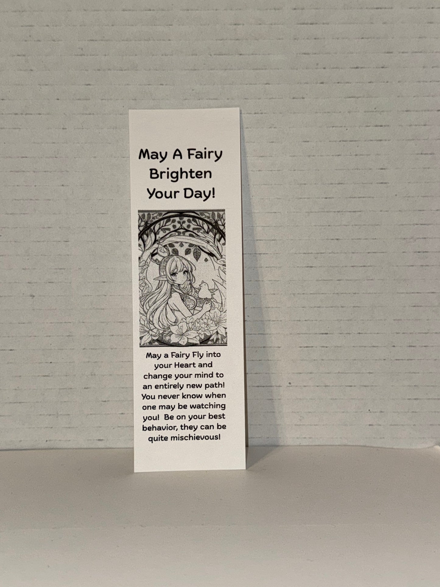 Color Your Own Fairy Bookmarks, 5 qty!