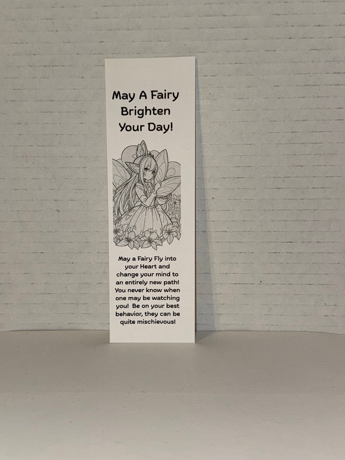Color Your Own Fairy Bookmarks, 5 qty!