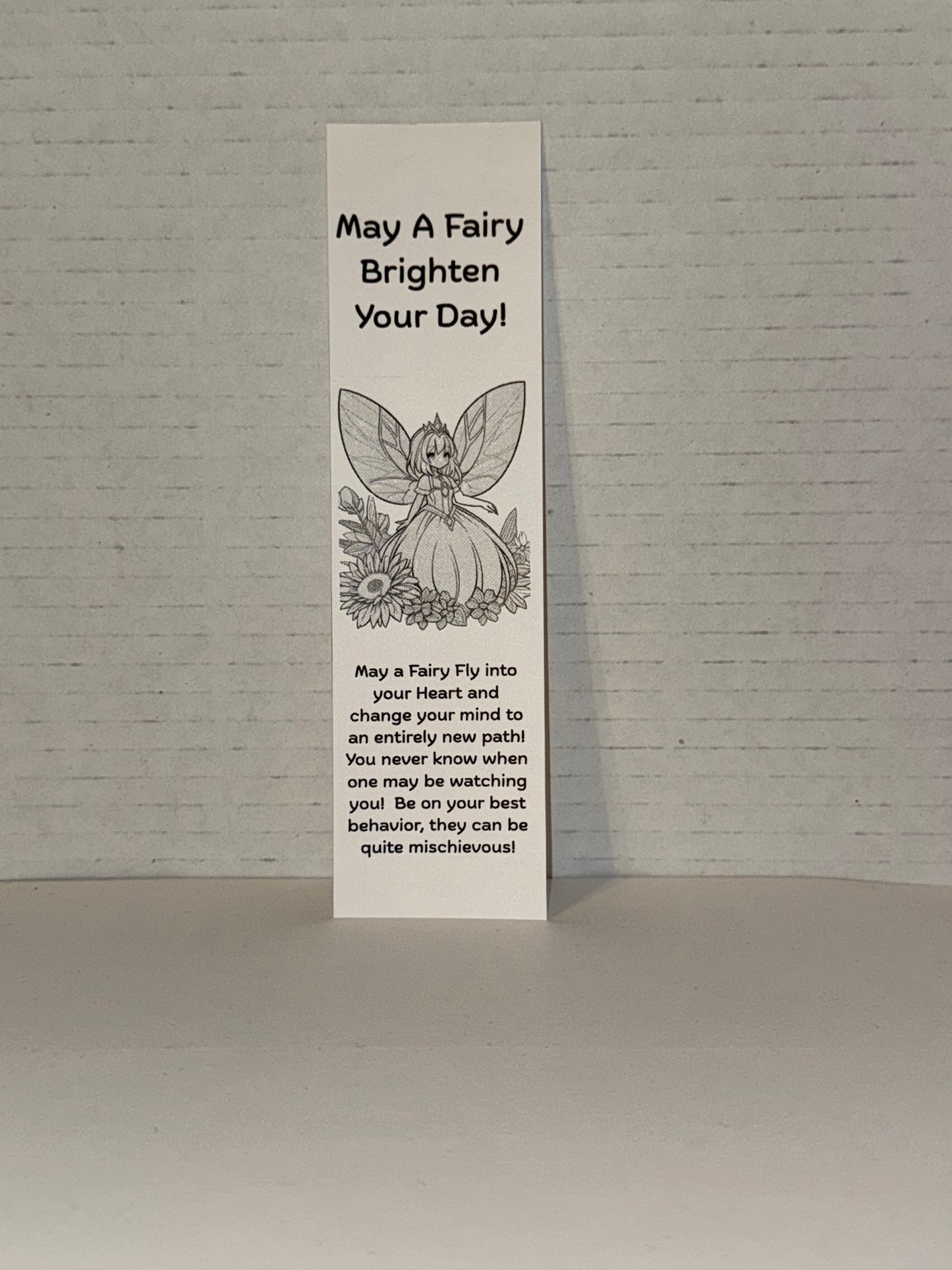 Color Your Own Fairy Bookmarks, 5 qty!