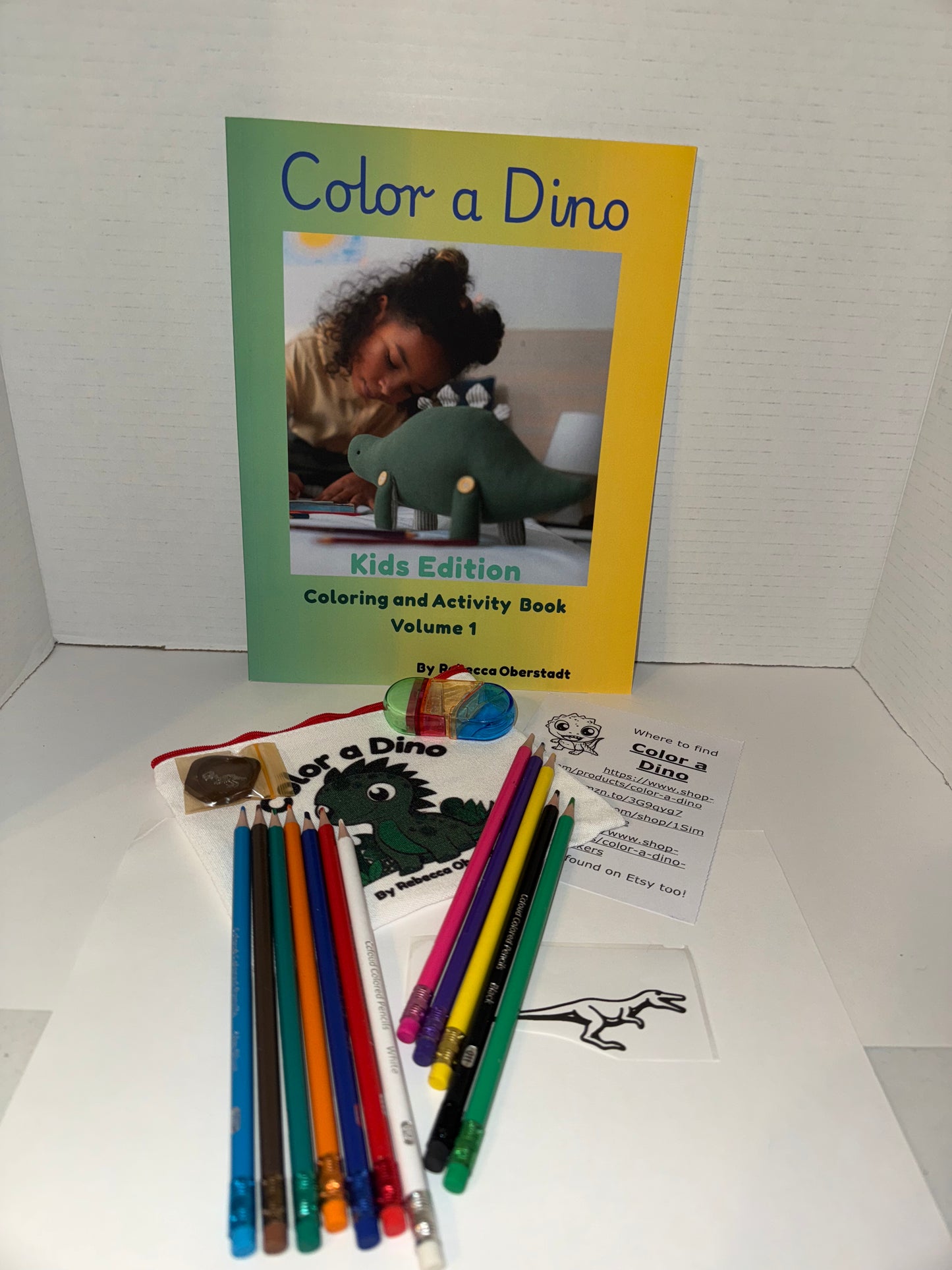 Color a Dino Zippered Pencil Pouch