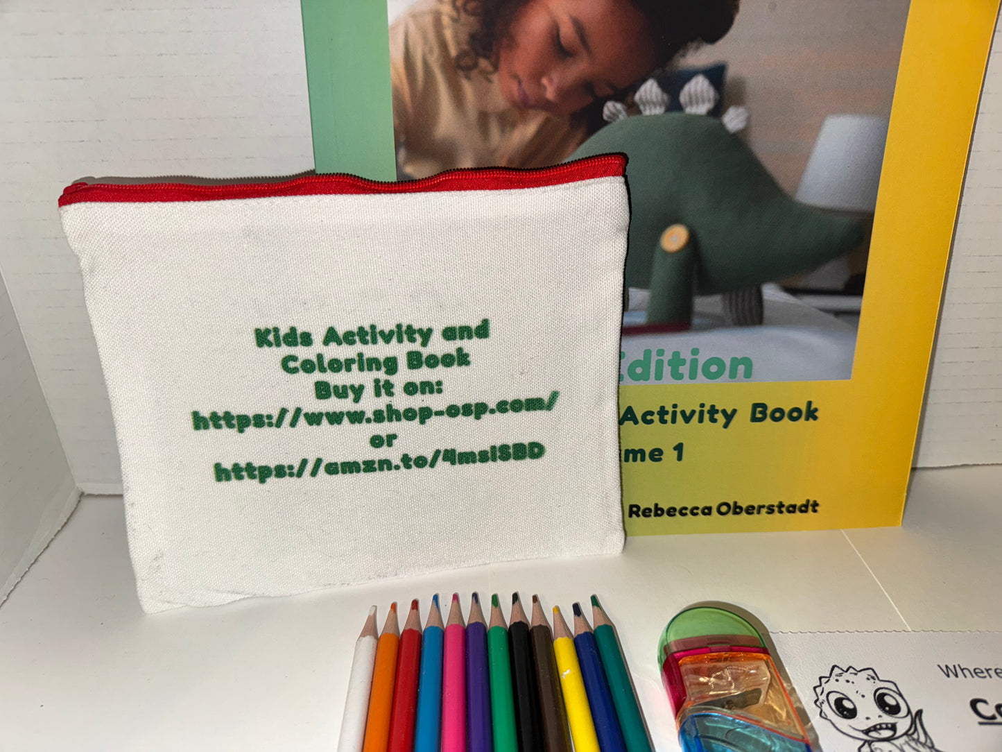 Color a Dino Zippered Pencil Pouch