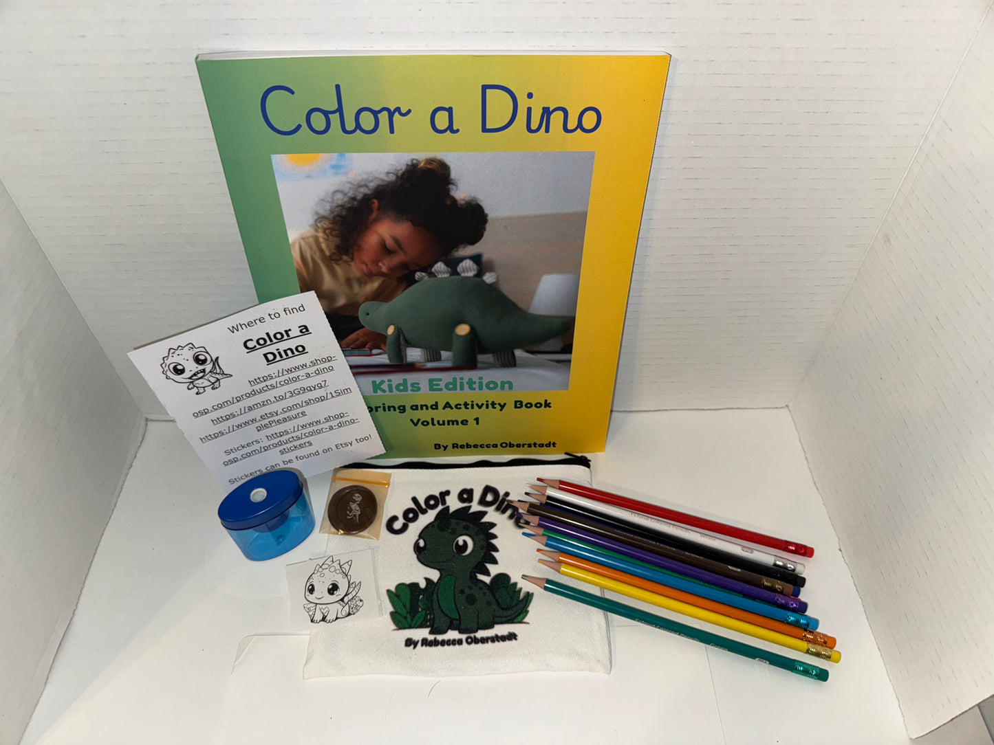 Color a Dino Zippered Pencil Pouch