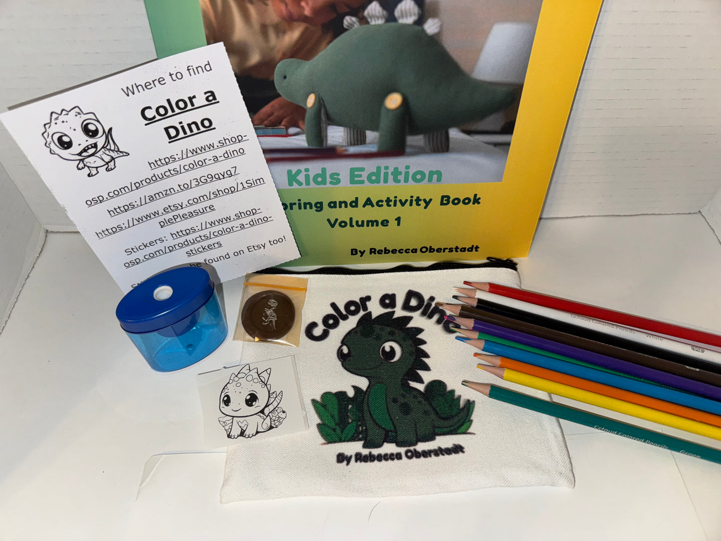 Color a Dino Zippered Pencil Pouch