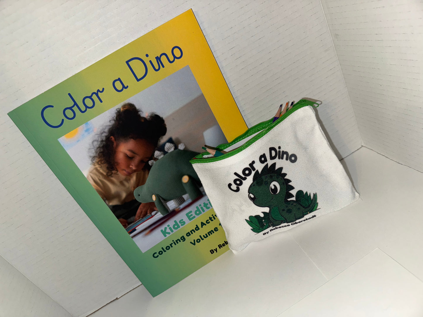 Color a Dino Zippered Pencil Pouch