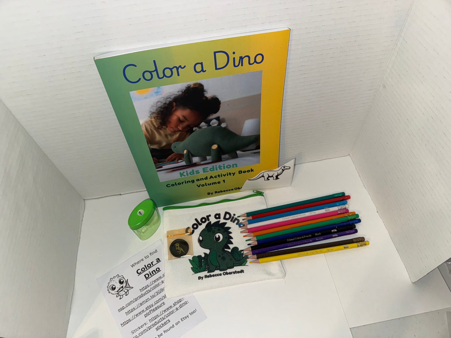 Color a Dino Zippered Pencil Pouch